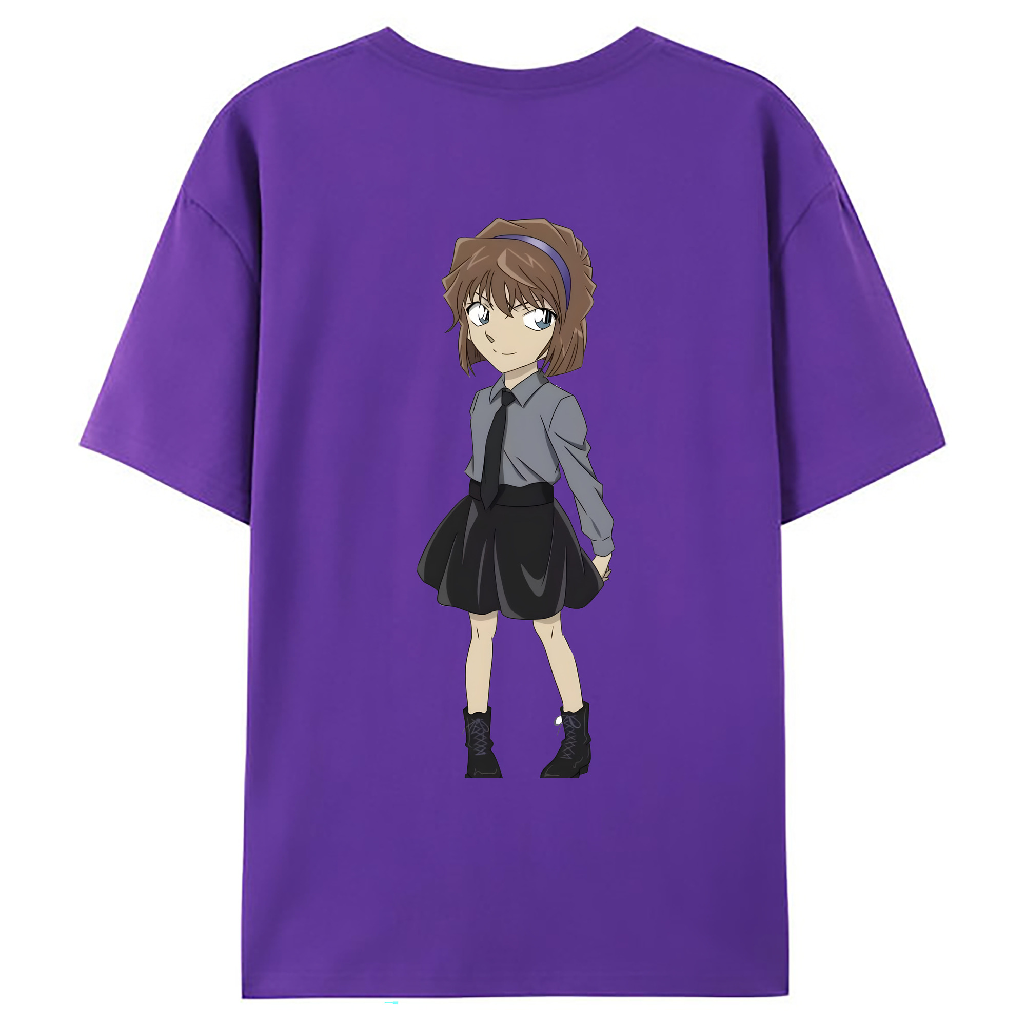 （画像用） 名探偵コナン 灰原 哀 はいばら あい Detective Conan Anita Hailey、Vi Graythorn Haibara Ai 綿100％ メンズ半袖Tシャツ（バックプリント） 通気性