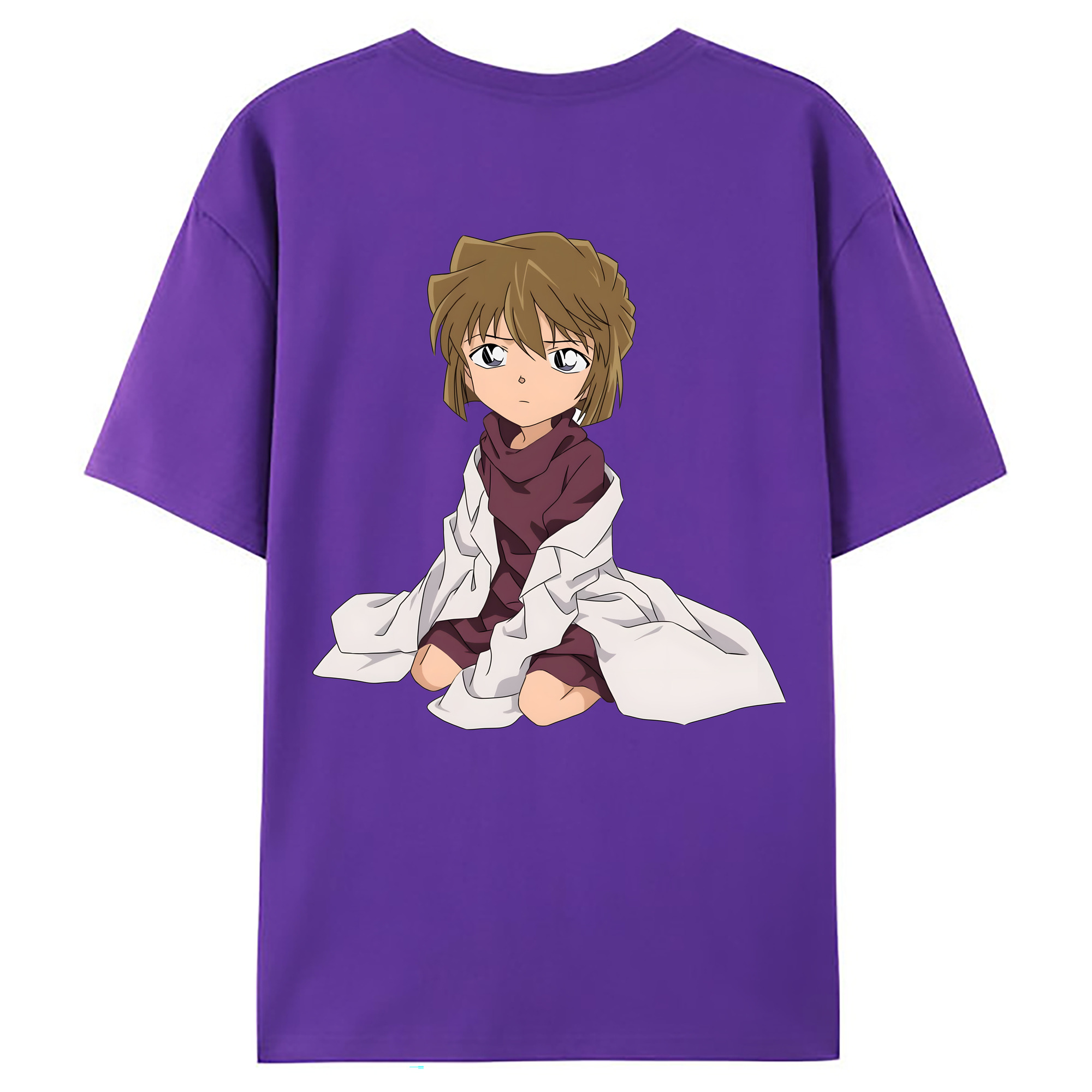 （画像用） 名探偵コナン 灰原 哀 はいばら あい Detective Conan Anita Hailey、Vi Graythorn Haibara Ai 綿100％ メンズ半袖Tシャツ（バックプリント） 通気性