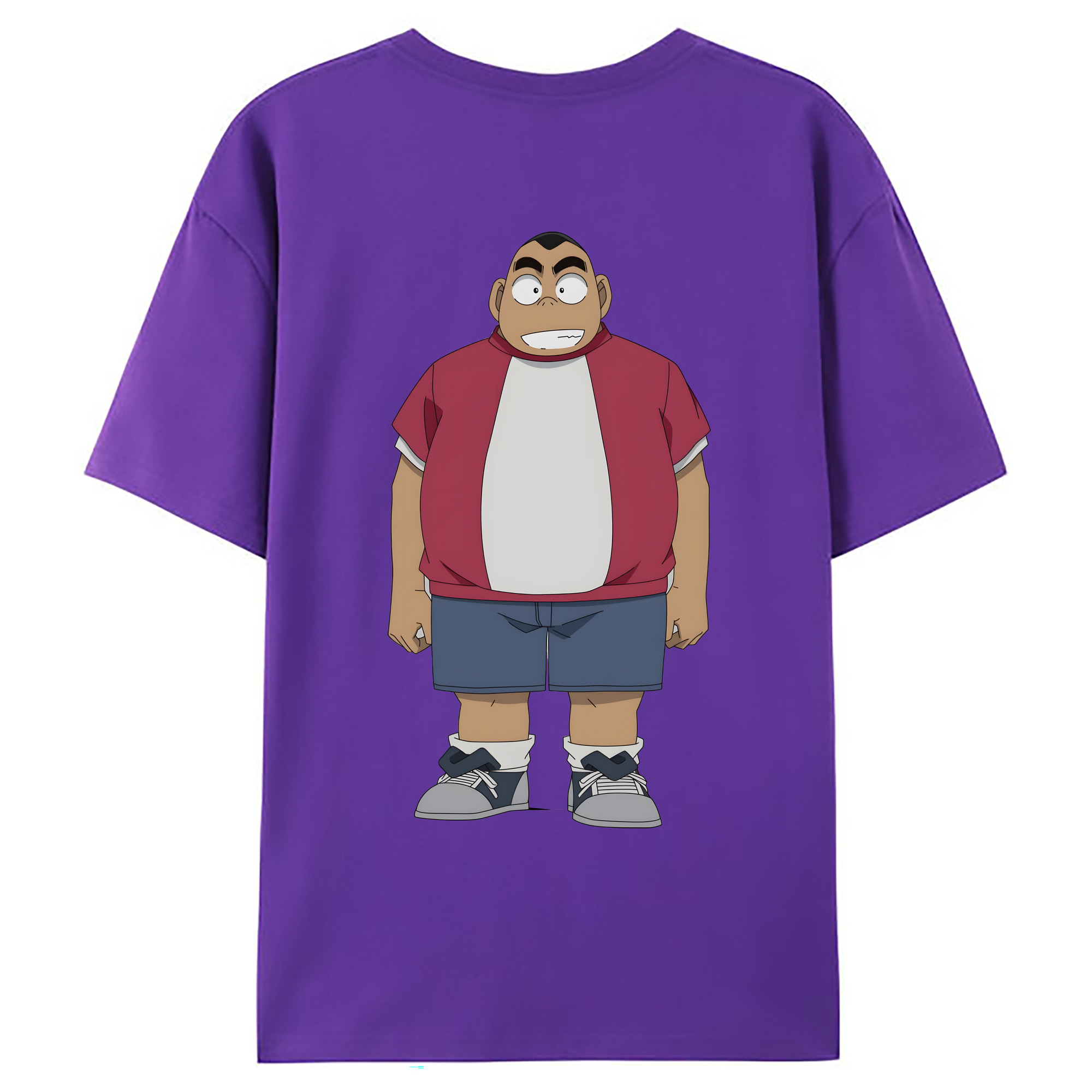 （画像用） 名探偵コナン 小嶋 元太 こじま げんた Detective Conan Kojima Genta 綿100％ メンズ半袖Tシャツ（バックプリント） 通気性