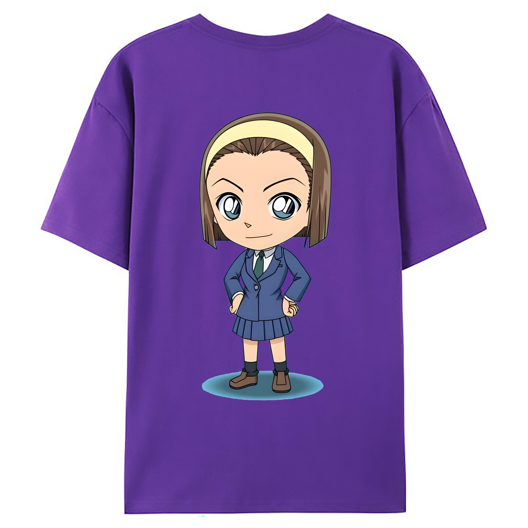 （画像用） 名探偵コナン 吉田 歩美 よしだ あゆみ Detective Conan my Yeager 綿100％ メンズ半袖Tシャツ（バックプリント） 通気性