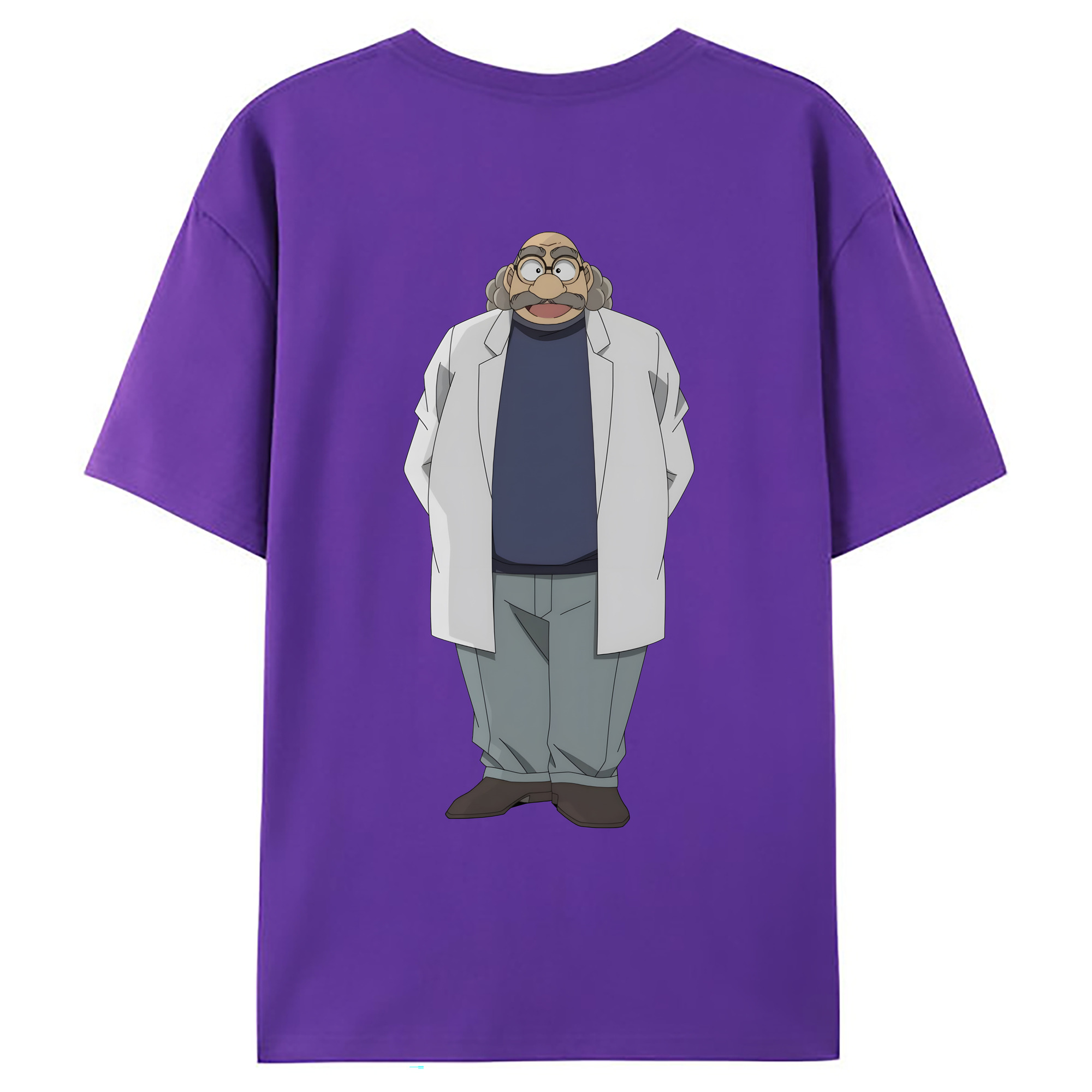 （画像用） 名探偵コナン あがさ ひろし Detective Conan Agasa Hiroshi 綿100％ メンズ半袖Tシャツ（バックプリント） 通気性
