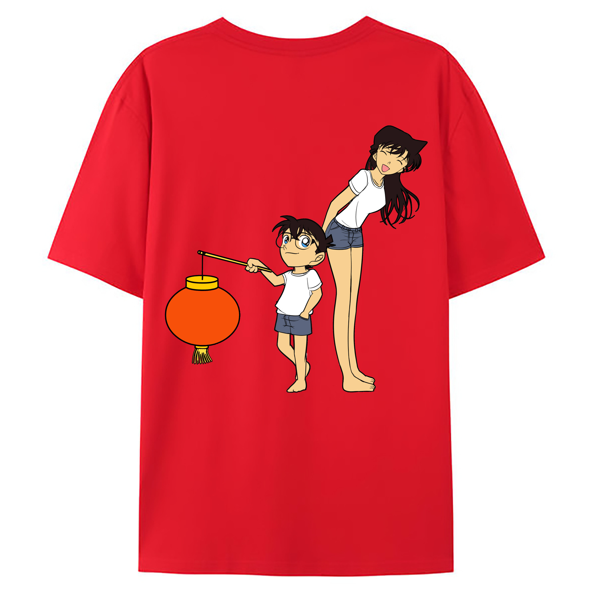 （画像用） 名探偵コナン 毛利 蘭 もうり らん、モーリ ラン Detective Conan Rachel Moore 綿100％ メンズ半袖Tシャツ（バックプリント） 通気性