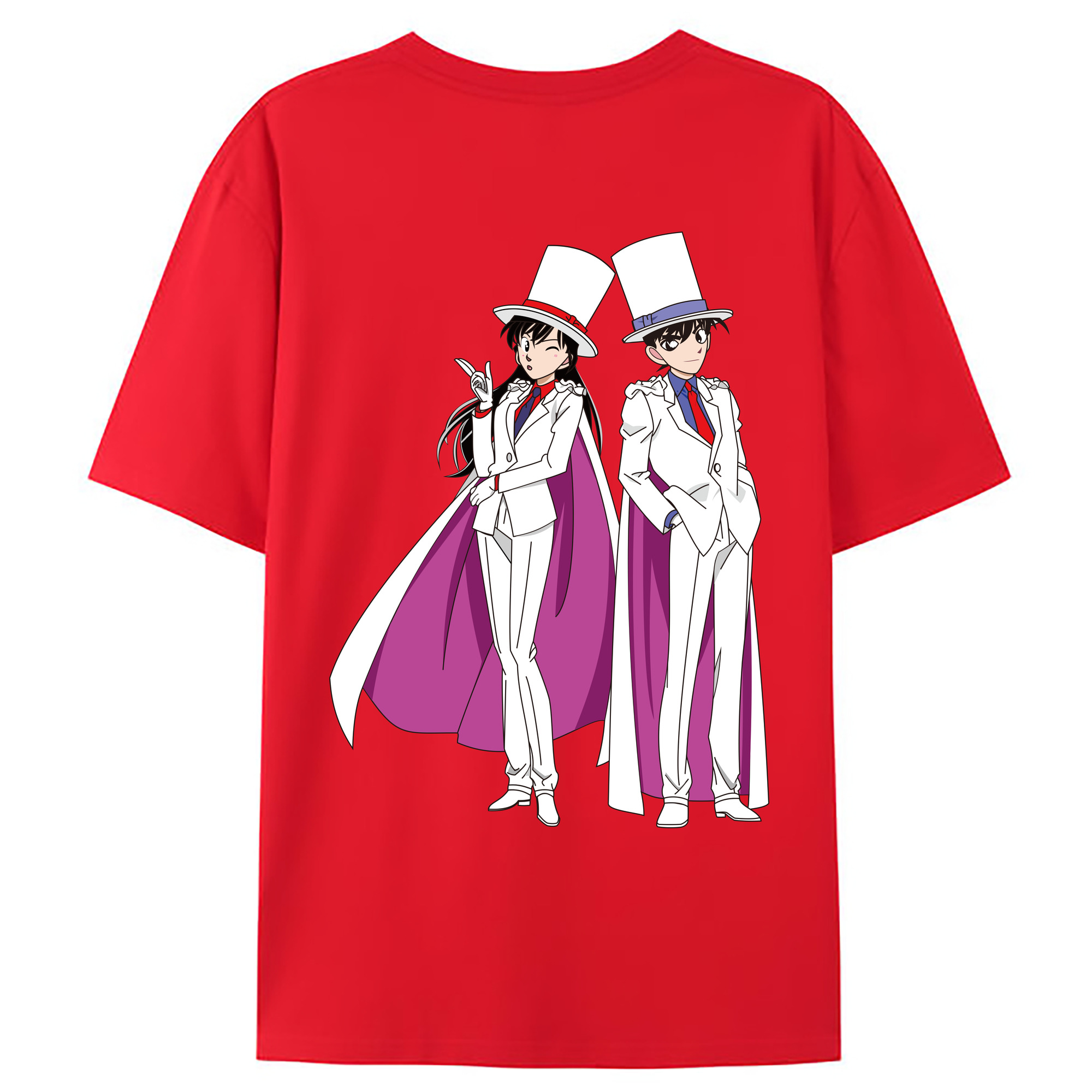 （画像用） 名探偵コナン くろば かいと Detective Conan Kuroba Kaito 綿100％ メンズ半袖Tシャツ（バックプリント） 通気性