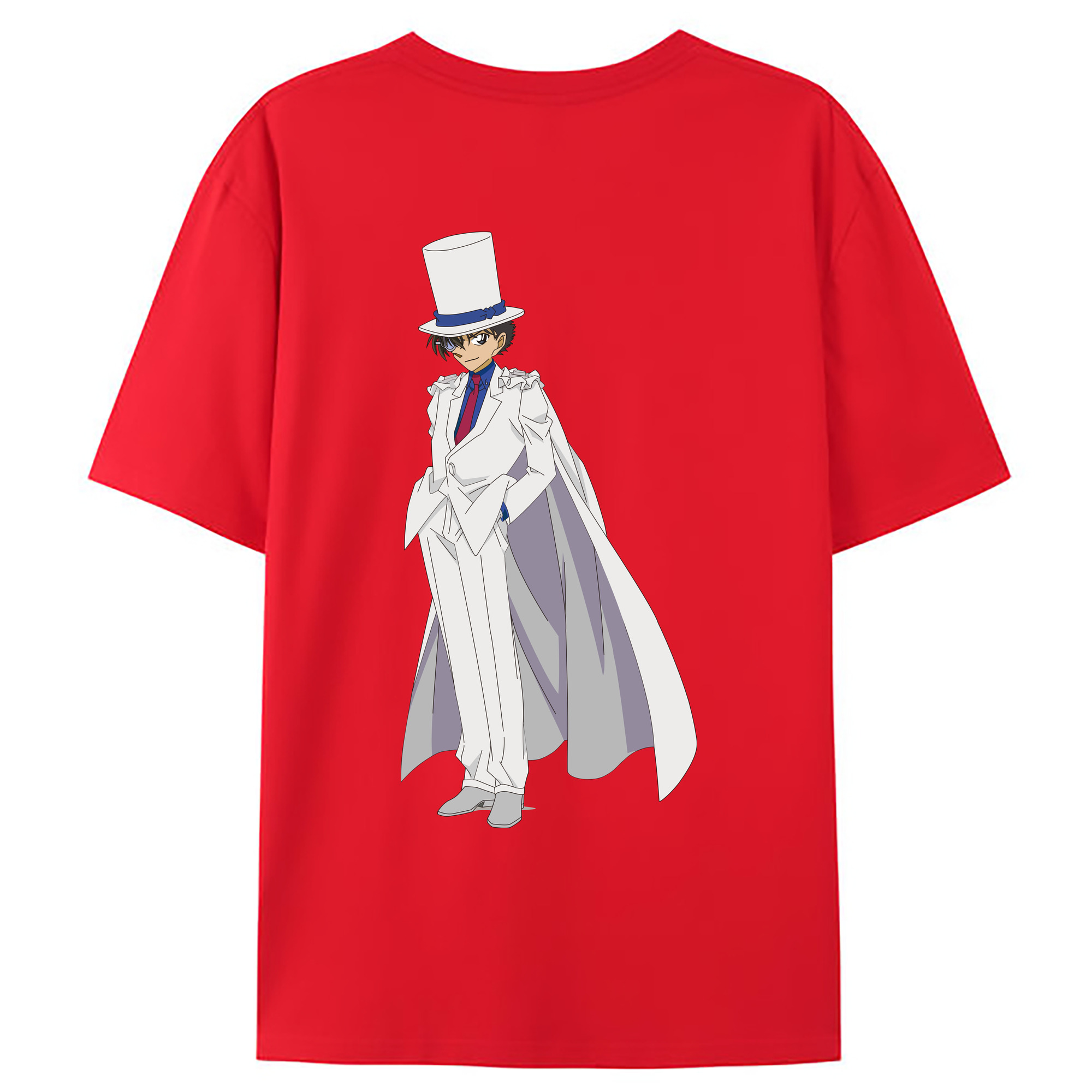 （画像用） 名探偵コナン くろば かいと Detective Conan Kuroba Kaito 綿100％ メンズ半袖Tシャツ（バックプリント） 通気性