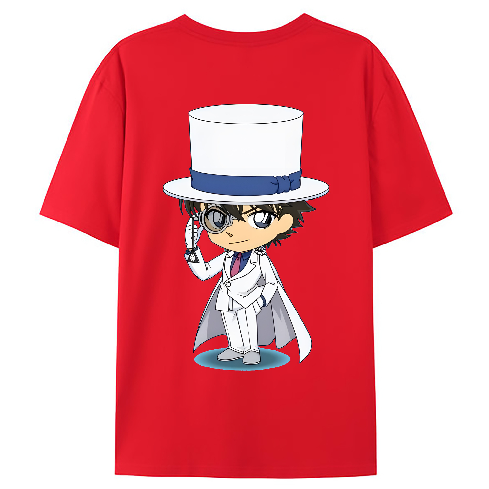 （画像用） 名探偵コナン くろば かいと Detective Conan Kuroba Kaito 綿100％ メンズ半袖Tシャツ（バックプリント） 通気性