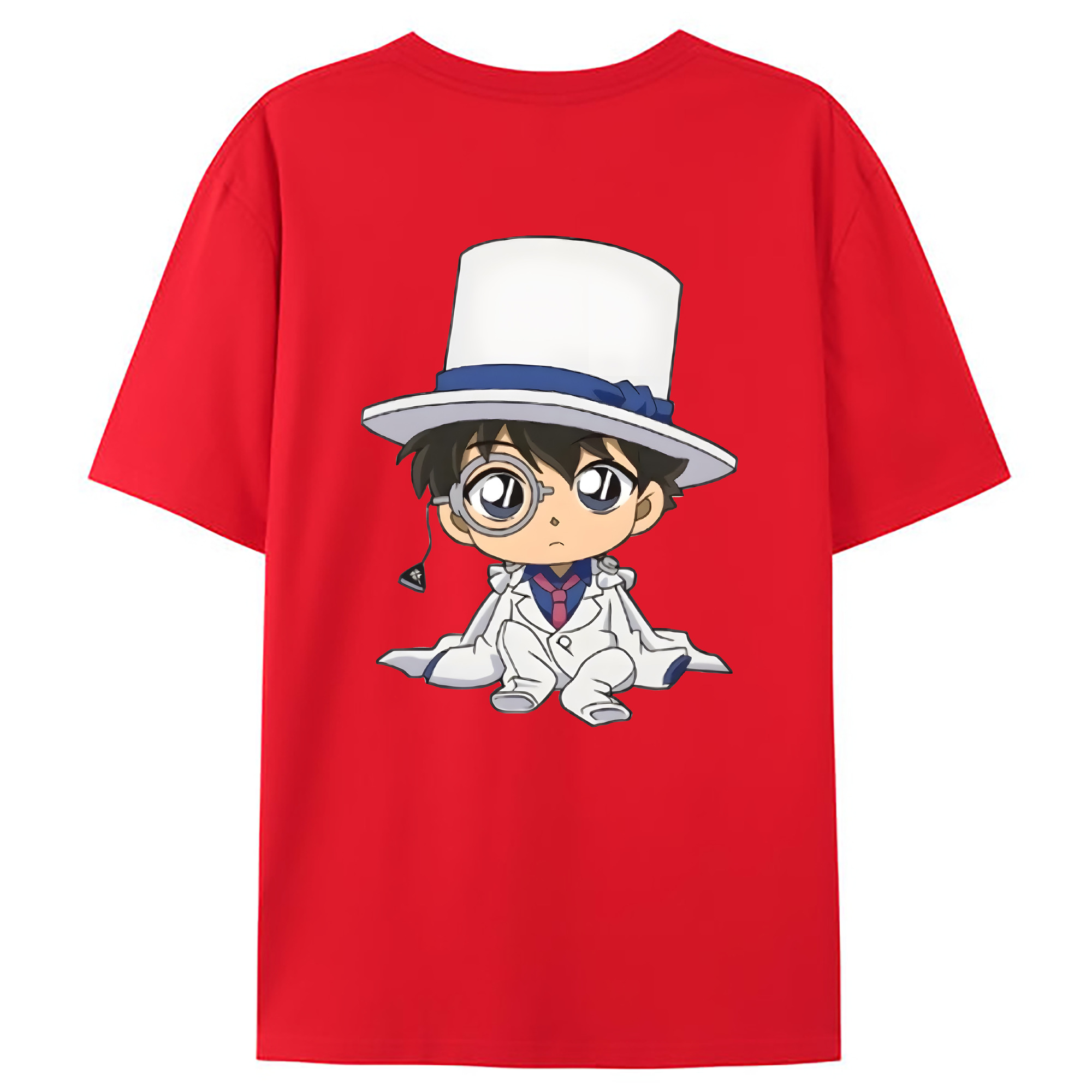 （画像用） 名探偵コナン くろば かいと Detective Conan Kuroba Kaito 綿100％ メンズ半袖Tシャツ（バックプリント） 通気性