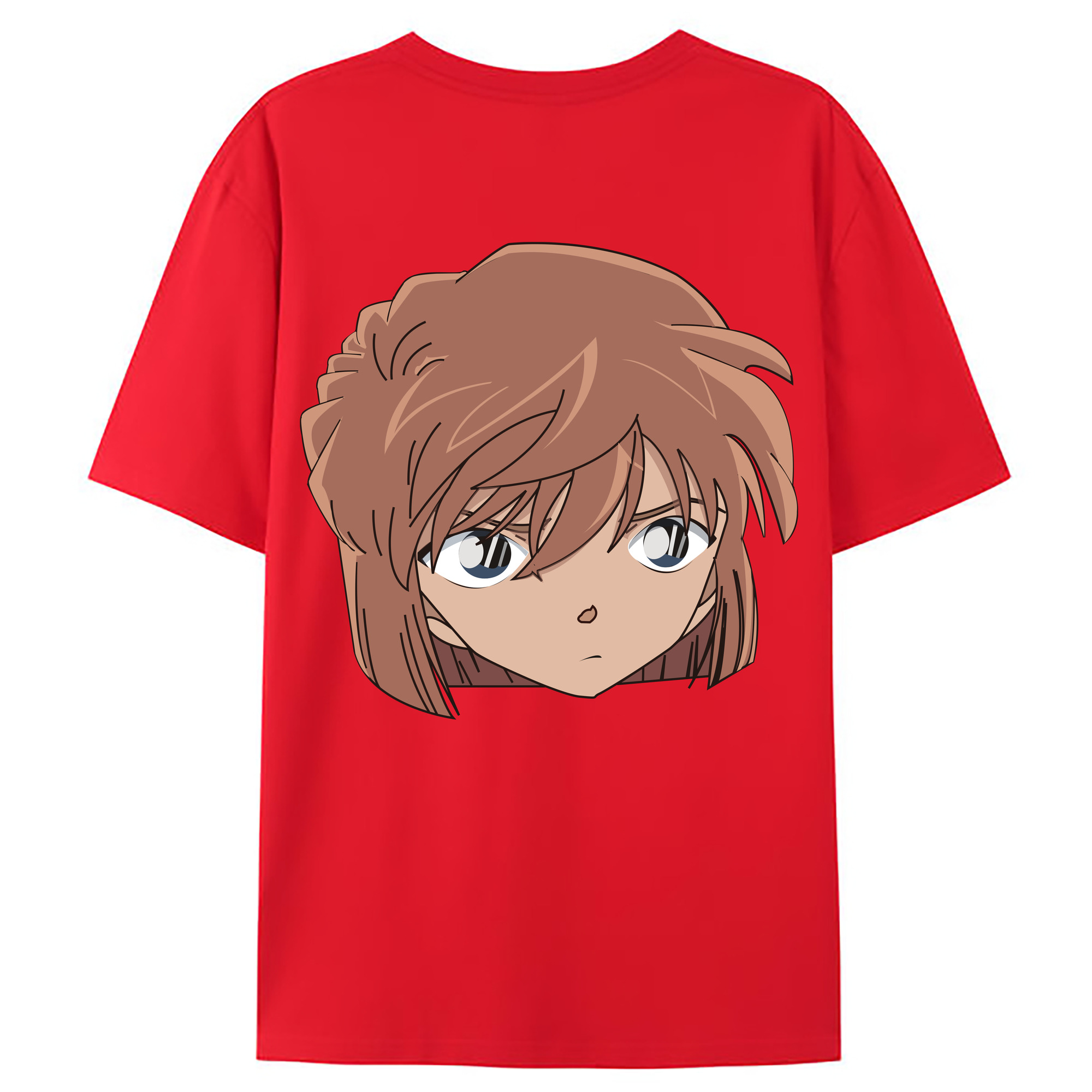 （画像用） 名探偵コナン 灰原 哀 はいばら あい Detective Conan Anita Hailey、Vi Graythorn Haibara Ai 綿100％ メンズ半袖Tシャツ（バックプリント） 通気性