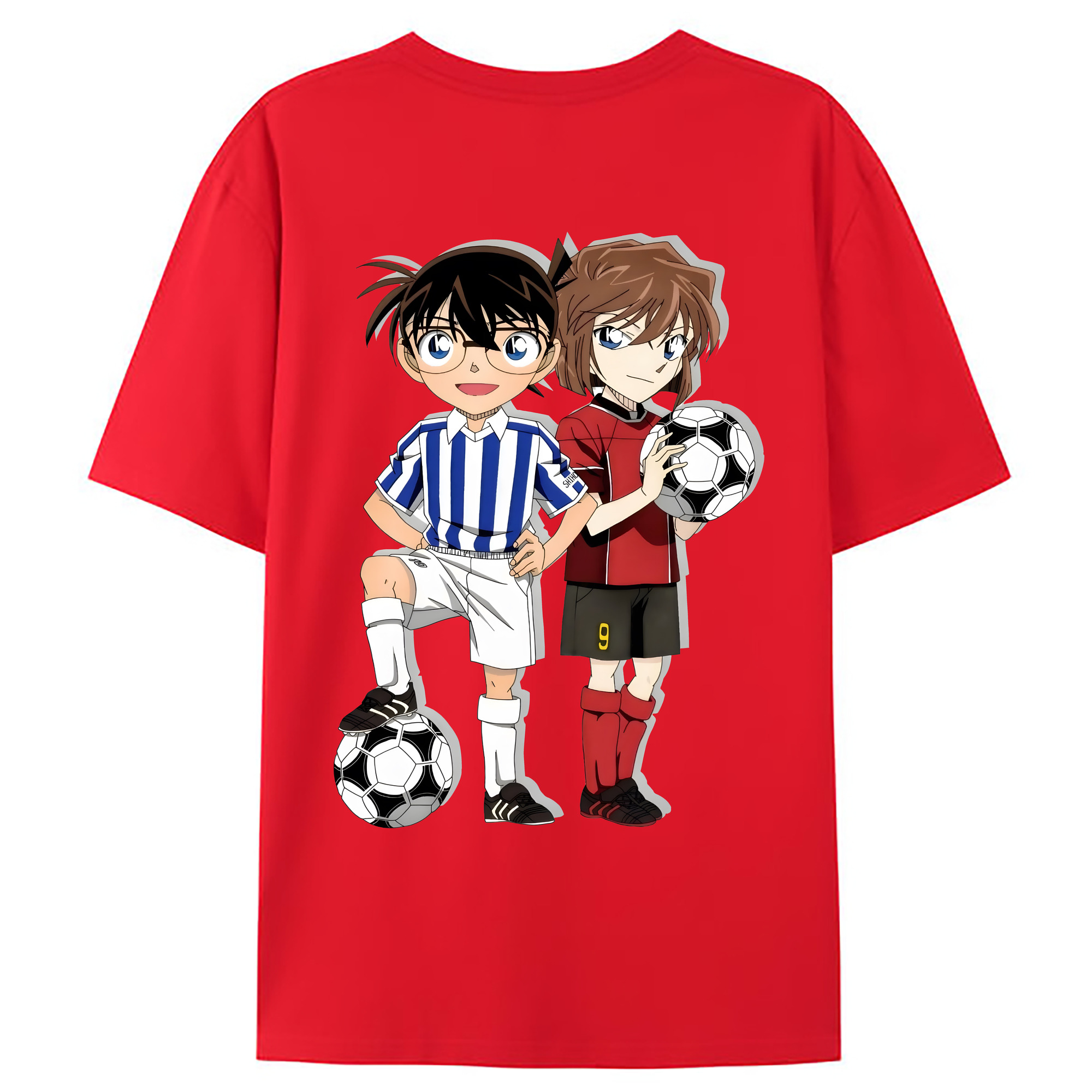 （画像用） 名探偵コナン 灰原 哀 はいばら あい Detective Conan Anita Hailey、Vi Graythorn Haibara Ai 綿100％ メンズ半袖Tシャツ（バックプリント） 通気性