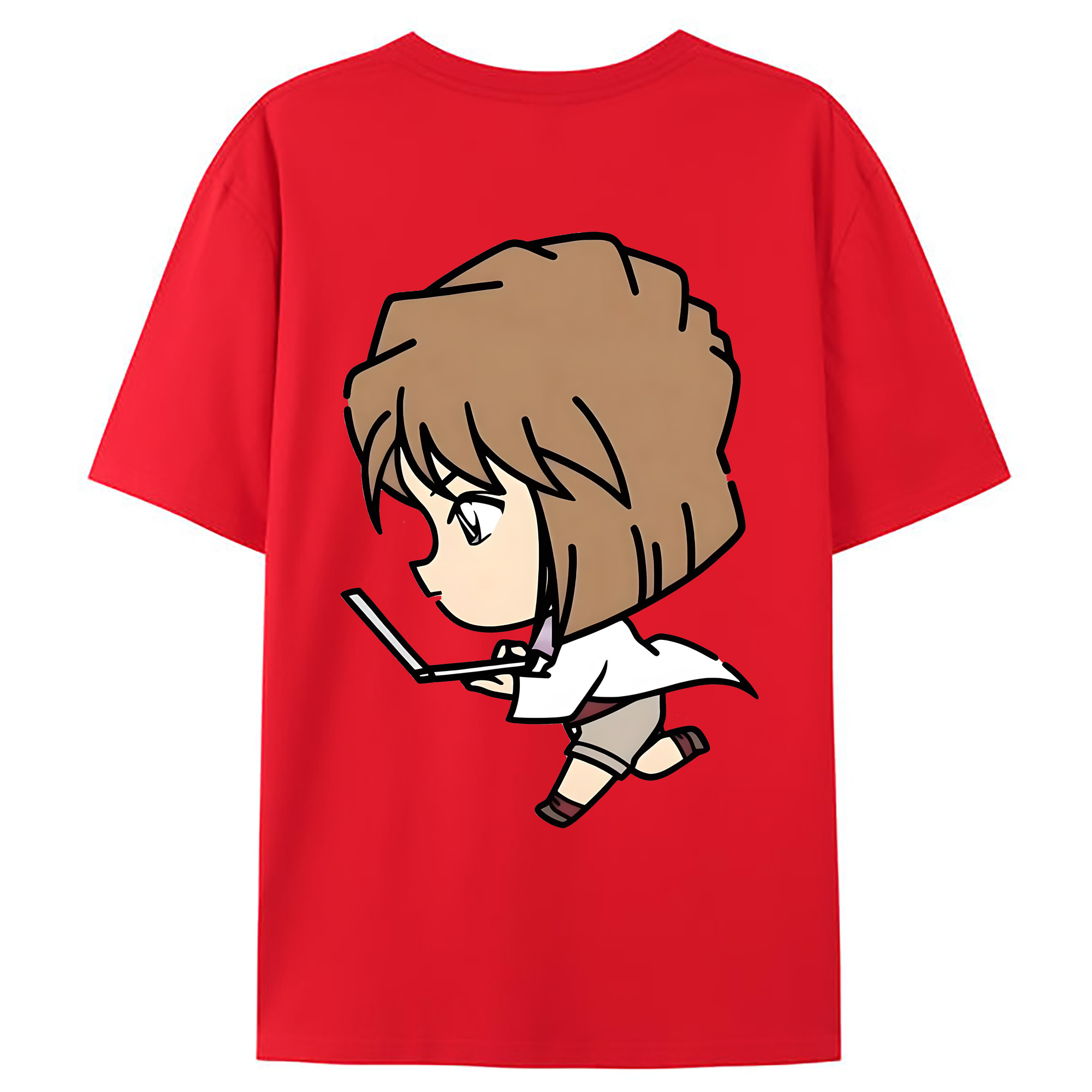 （画像用） 名探偵コナン 灰原 哀 はいばら あい Detective Conan Anita Hailey、Vi Graythorn Haibara Ai 綿100％ メンズ半袖Tシャツ（バックプリント） 通気性