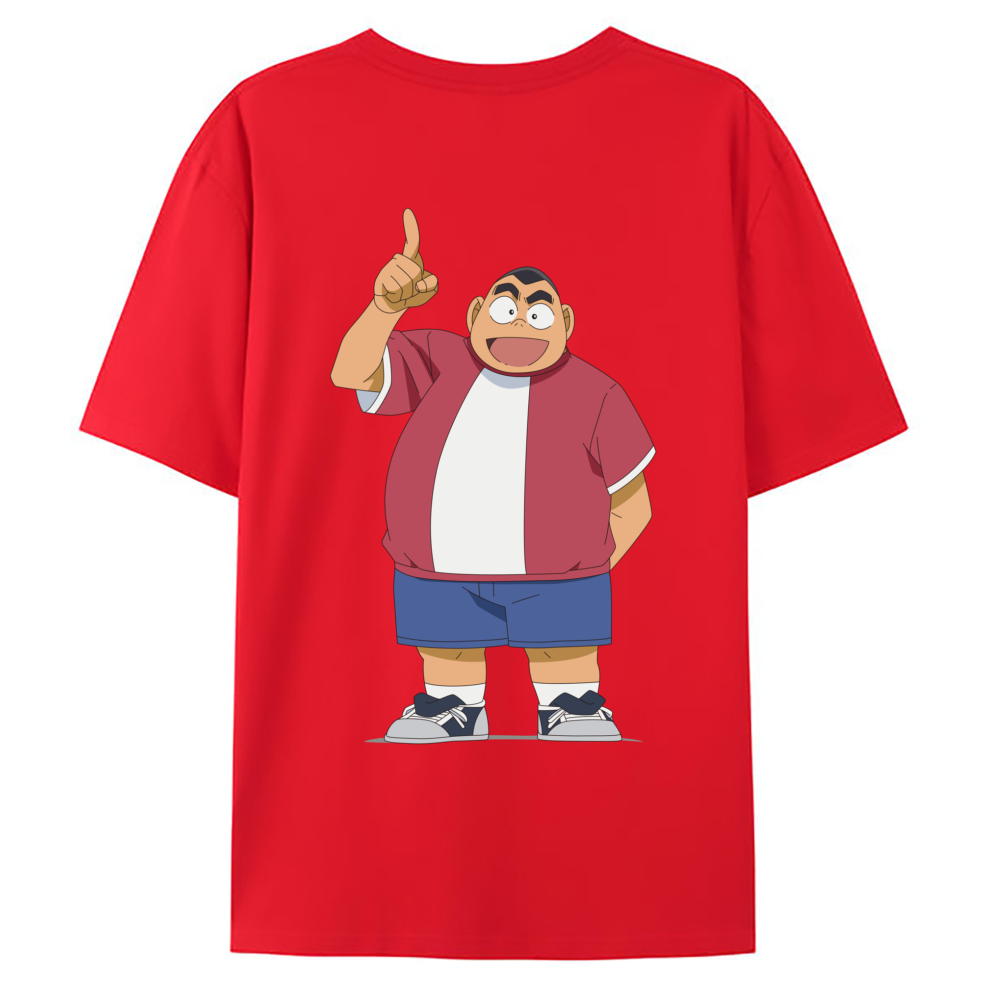 （画像用） 名探偵コナン 小嶋 元太 こじま げんた Detective Conan Kojima Genta 綿100％ メンズ半袖Tシャツ（バックプリント） 通気性