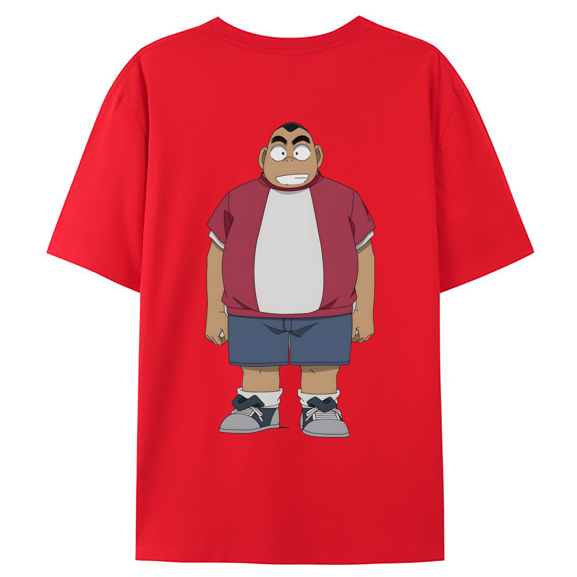 （画像用） 名探偵コナン 小嶋 元太 こじま げんた Detective Conan Kojima Genta 綿100％ メンズ半袖Tシャツ（バックプリント） 通気性
