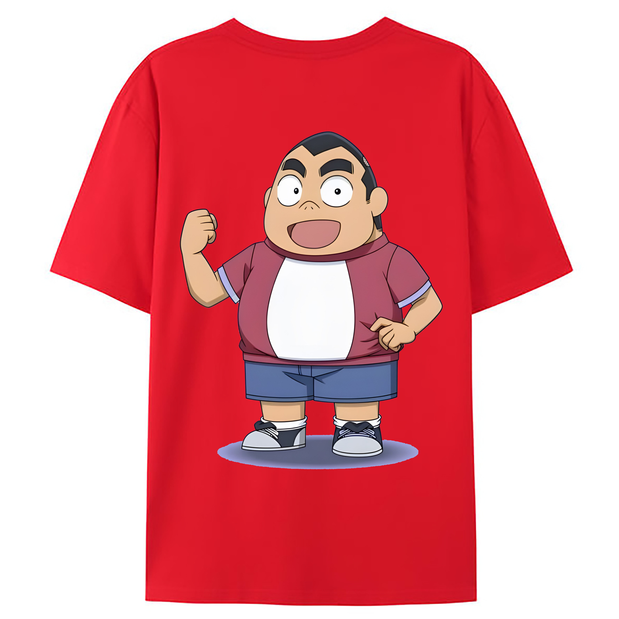 （画像用） 名探偵コナン 小嶋 元太 こじま げんた Detective Conan Kojima Genta 綿100％ メンズ半袖Tシャツ（バックプリント） 通気性