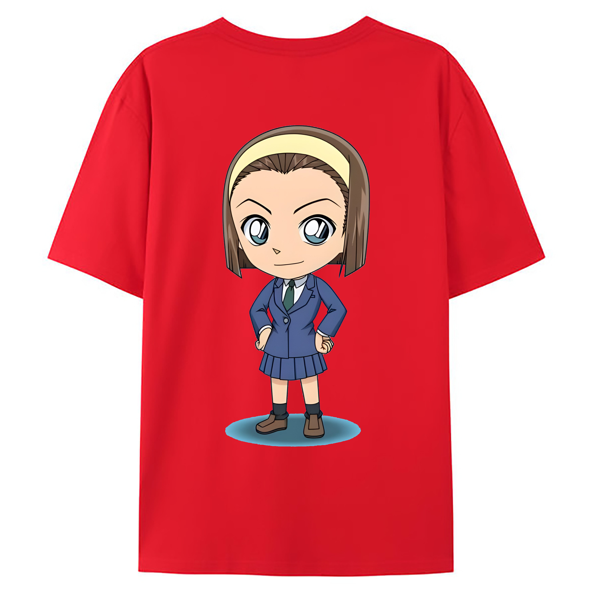 （画像用） 名探偵コナン 吉田 歩美 よしだ あゆみ Detective Conan my Yeager 綿100％ メンズ半袖Tシャツ（バックプリント） 通気性