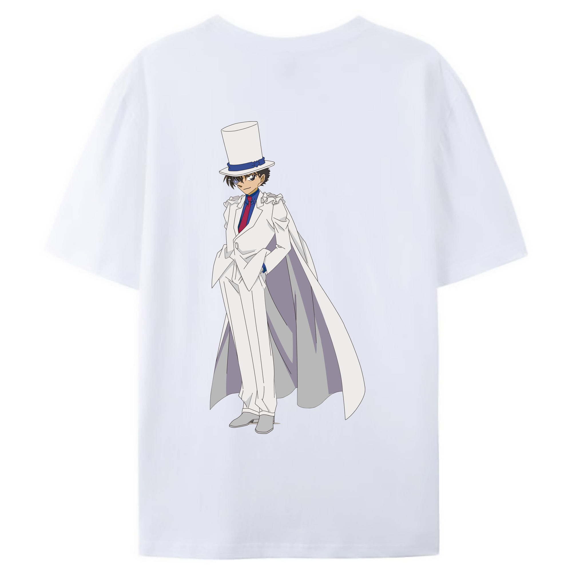 （画像用） 名探偵コナン くろば かいと Detective Conan Kuroba Kaito 綿100％ メンズ半袖Tシャツ（バックプリント） 通気性