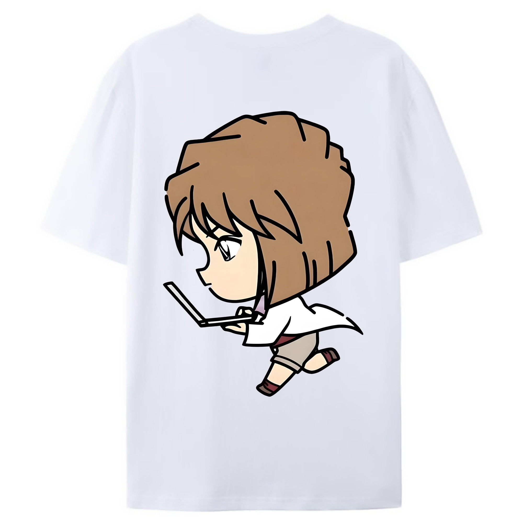 （画像用） 名探偵コナン 灰原 哀 はいばら あい Detective Conan Anita Hailey、Vi Graythorn Haibara Ai 綿100％ メンズ半袖Tシャツ（バックプリント） 通気性