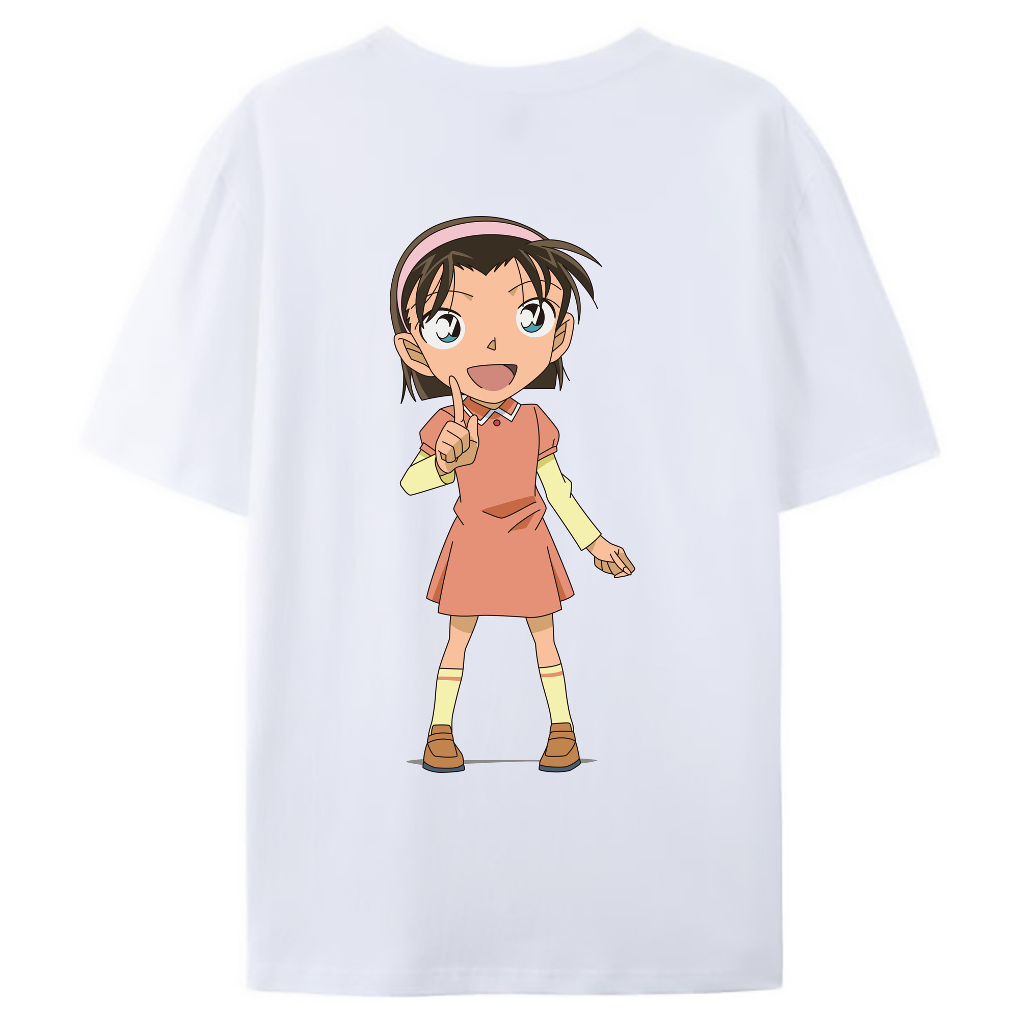 （画像用） 名探偵コナン 吉田 歩美 よしだ あゆみ Detective Conan my Yeager 綿100％ メンズ半袖Tシャツ（バックプリント） 通気性