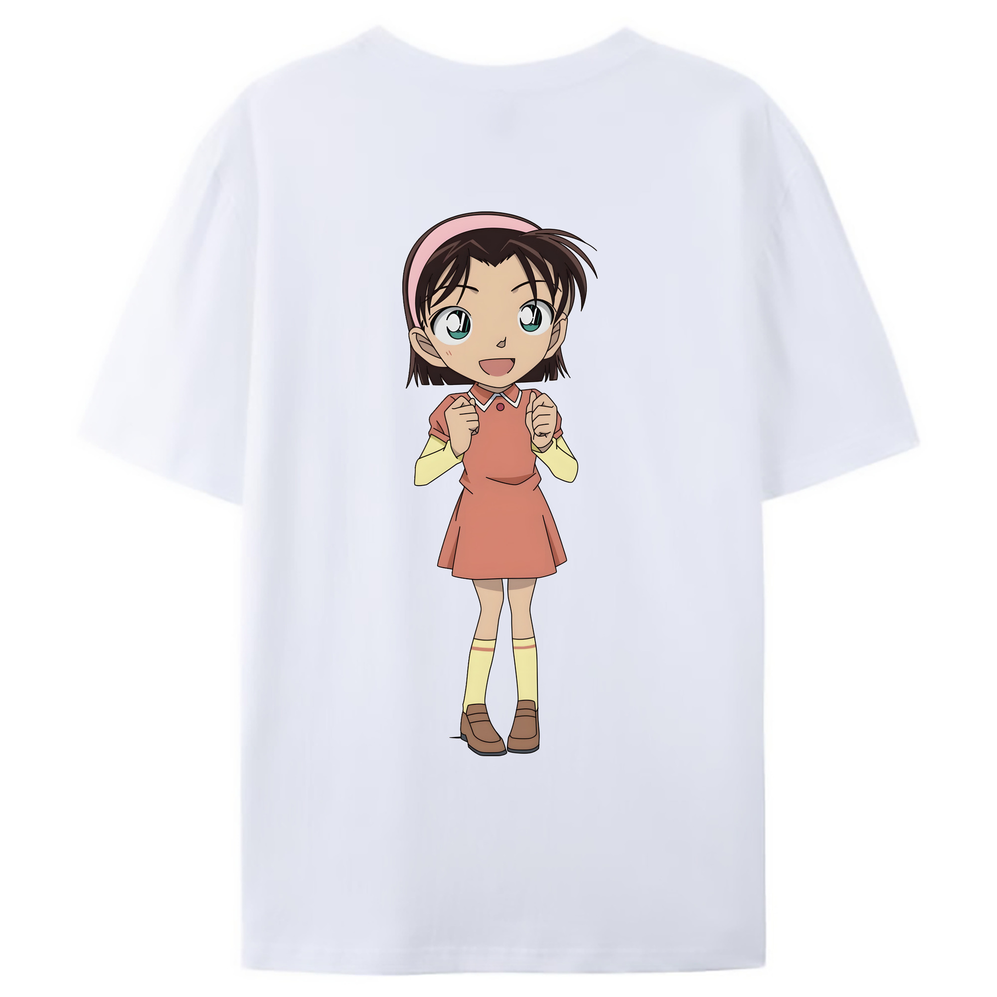 （画像用） 名探偵コナン 吉田 歩美 よしだ あゆみ Detective Conan my Yeager 綿100％ メンズ半袖Tシャツ（バックプリント） 通気性