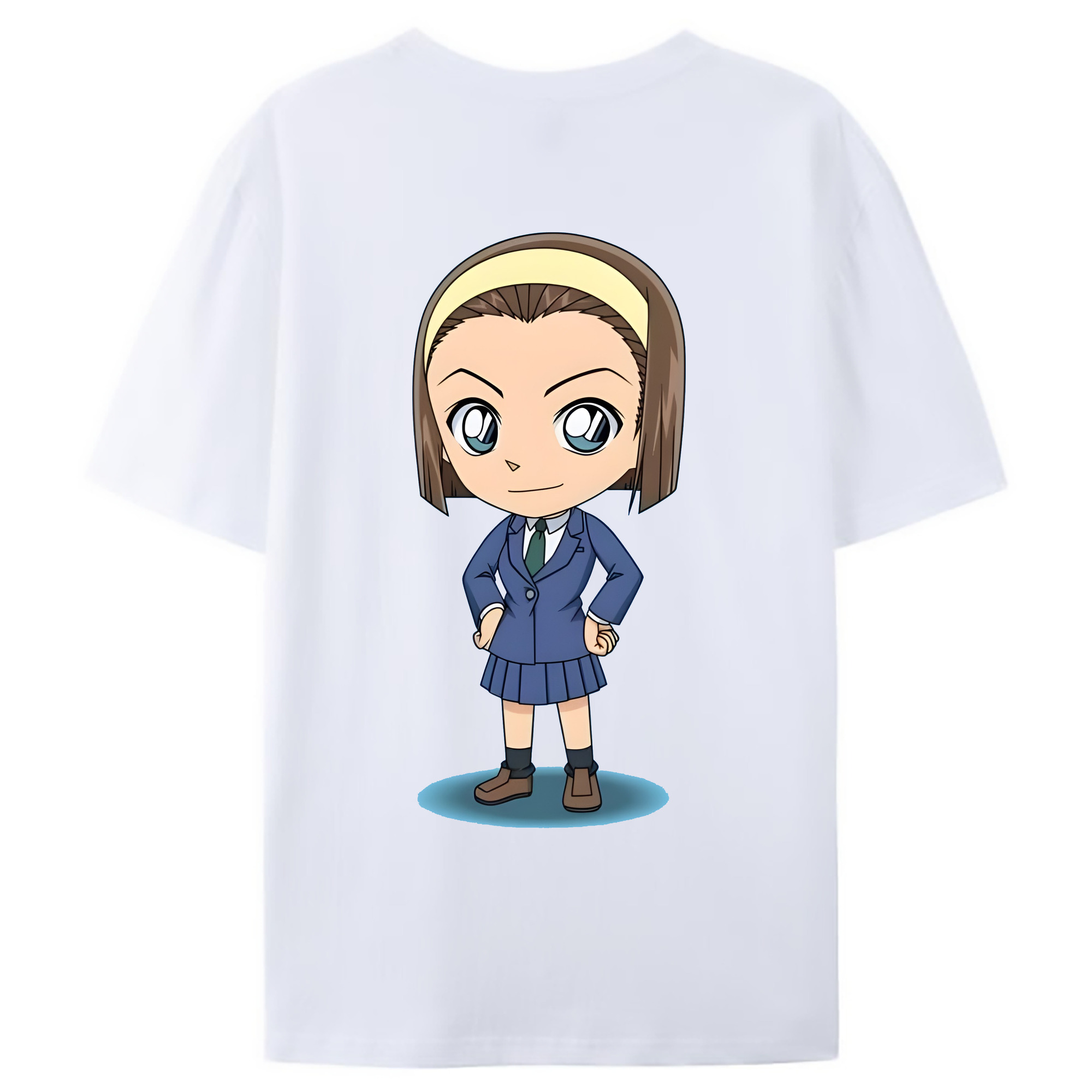 （画像用） 名探偵コナン 吉田 歩美 よしだ あゆみ Detective Conan my Yeager 綿100％ メンズ半袖Tシャツ（バックプリント） 通気性