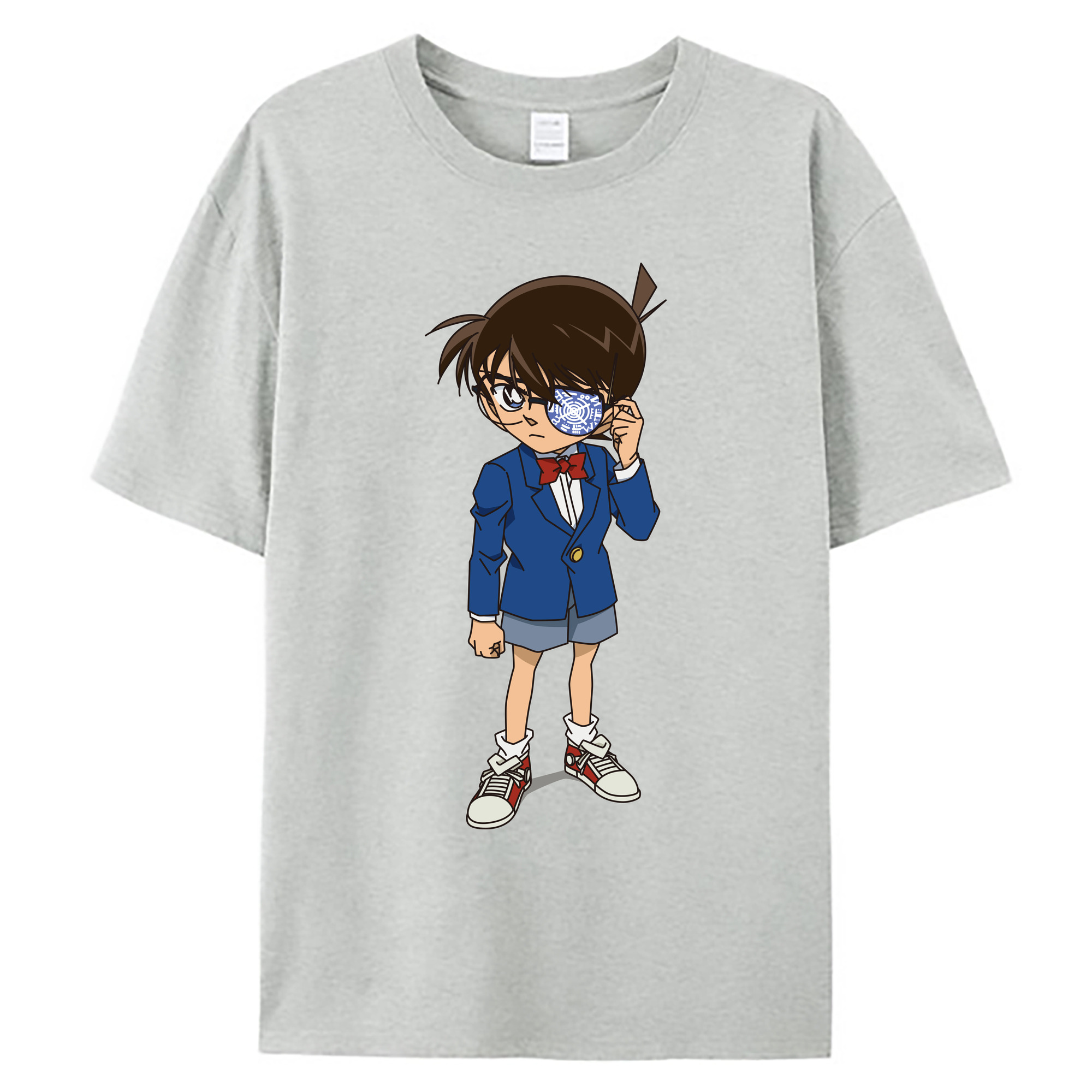 （画像用） 名探偵コナン 江戸川 コナン Detective Conan Conan Edogawa 綿100％ メンズ半袖Tシャツ｜肌触りやわらか＆通気性
