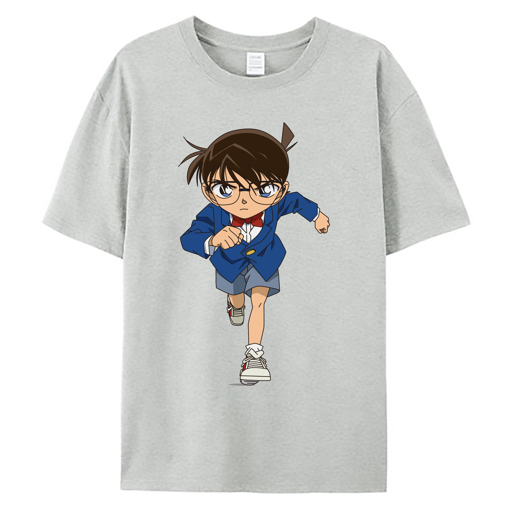 （画像用） 名探偵コナン 江戸川 コナン Detective Conan Conan Edogawa 綿100％ メンズ半袖Tシャツ｜肌触りやわらか＆通気性