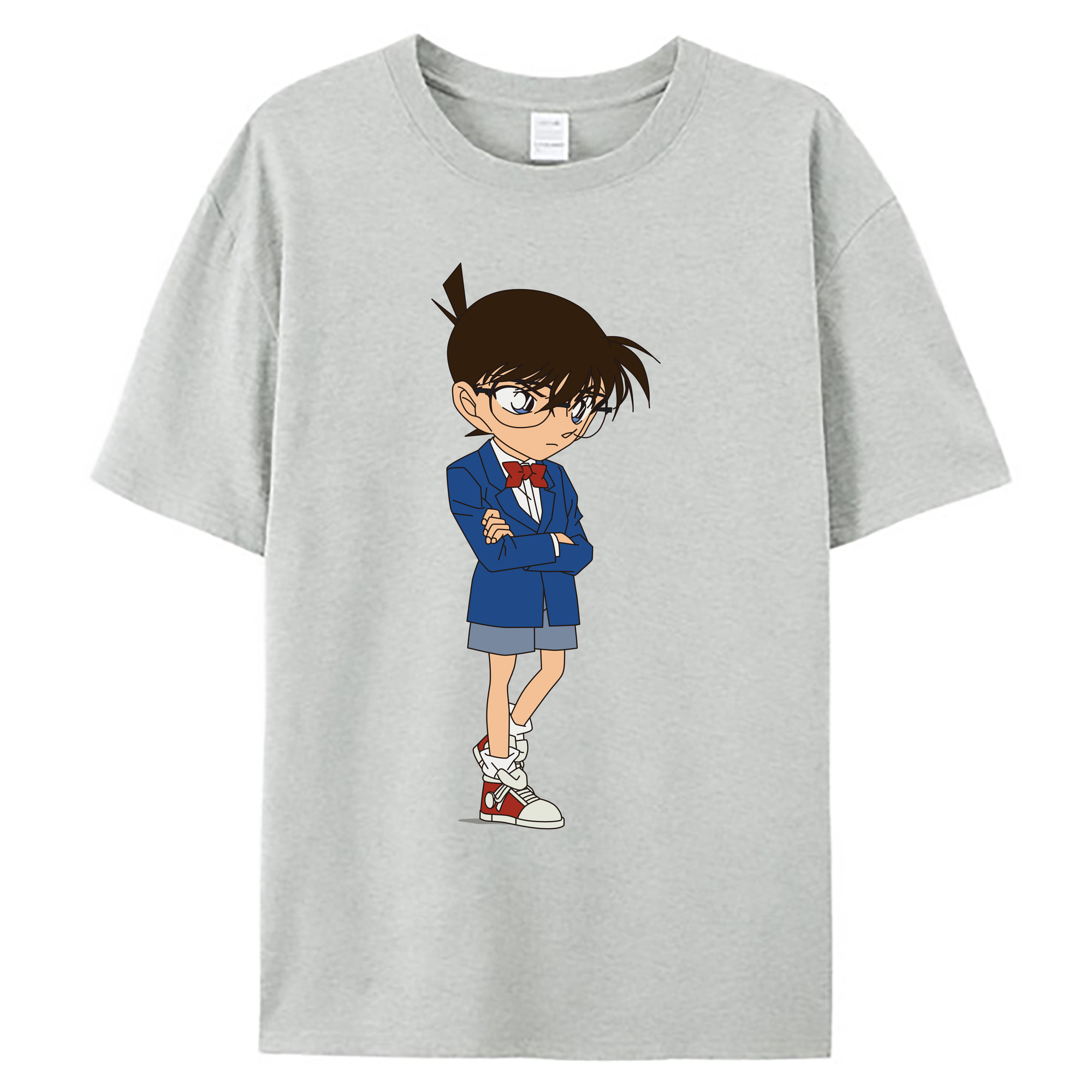 （画像用） 名探偵コナン 江戸川 コナン Detective Conan Conan Edogawa 綿100％ メンズ半袖Tシャツ｜肌触りやわらか＆通気性