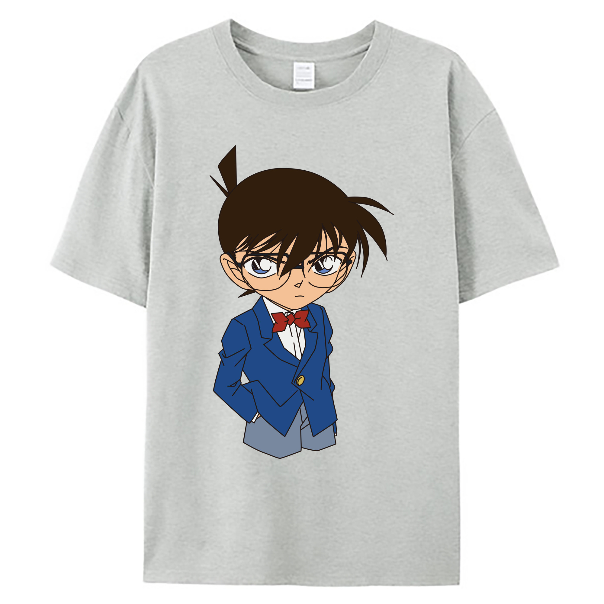 （画像用） 名探偵コナン 江戸川 コナン Detective Conan Conan Edogawa 綿100％ メンズ半袖Tシャツ｜肌触りやわらか＆通気性