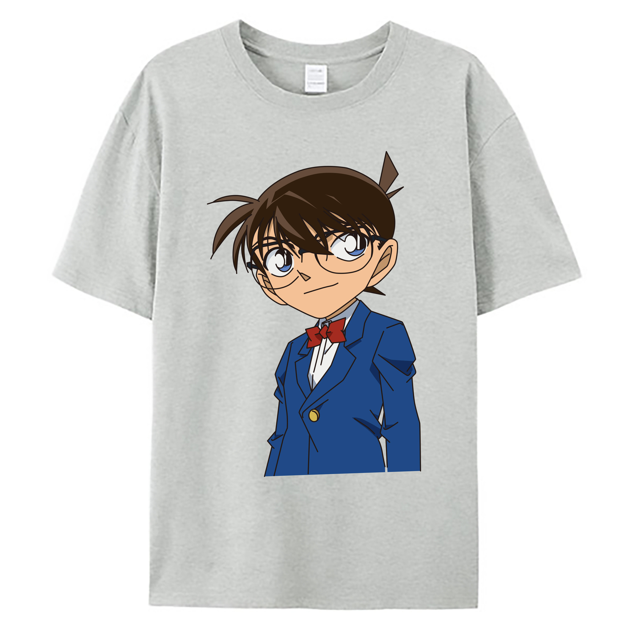 （画像用） 名探偵コナン 江戸川 コナン Detective Conan Conan Edogawa 綿100％ メンズ半袖Tシャツ｜肌触りやわらか＆通気性