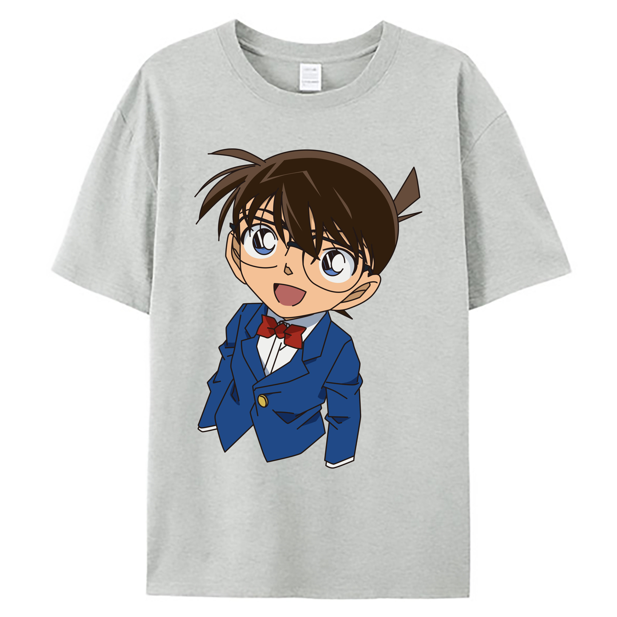 （画像用） 名探偵コナン 江戸川 コナン Detective Conan Conan Edogawa 綿100％ メンズ半袖Tシャツ｜肌触りやわらか＆通気性