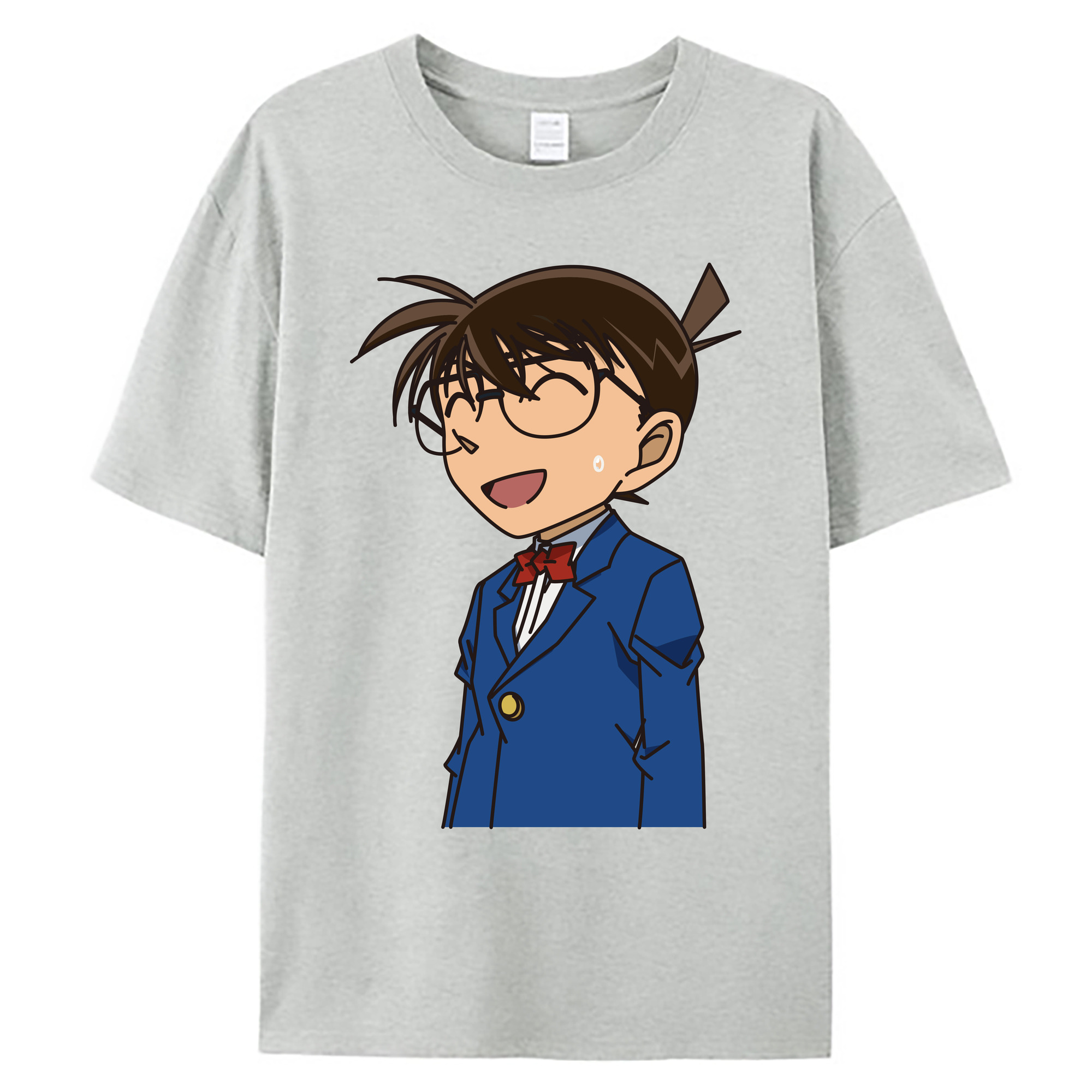 （画像用） 名探偵コナン 江戸川 コナン Detective Conan Conan Edogawa 綿100％ メンズ半袖Tシャツ｜肌触りやわらか＆通気性