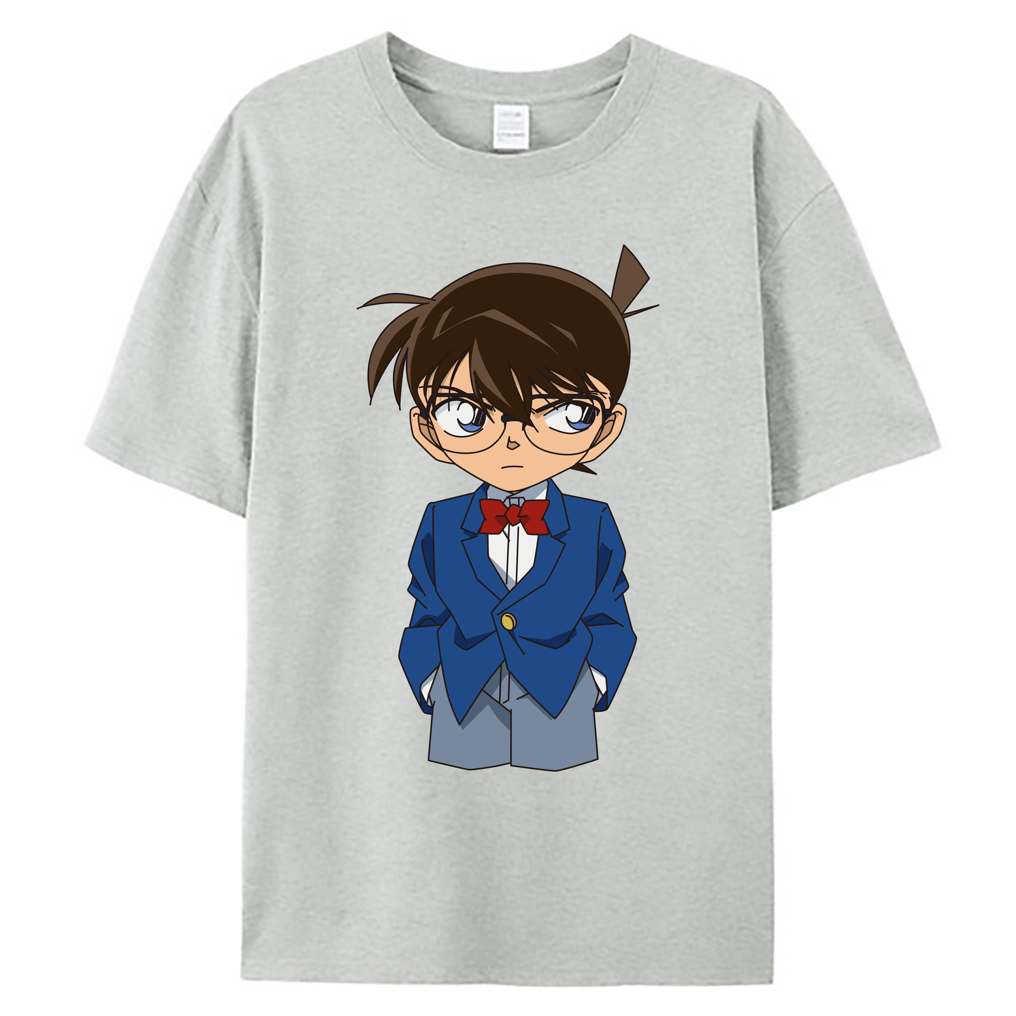 （画像用） 名探偵コナン 江戸川 コナン Detective Conan Conan Edogawa 綿100％ メンズ半袖Tシャツ｜肌触りやわらか＆通気性