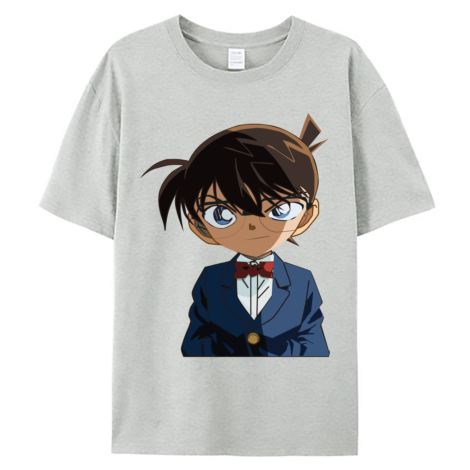 （画像用） 名探偵コナン 江戸川 コナン Detective Conan Conan Edogawa 綿100％ メンズ半袖Tシャツ｜肌触りやわらか＆通気性