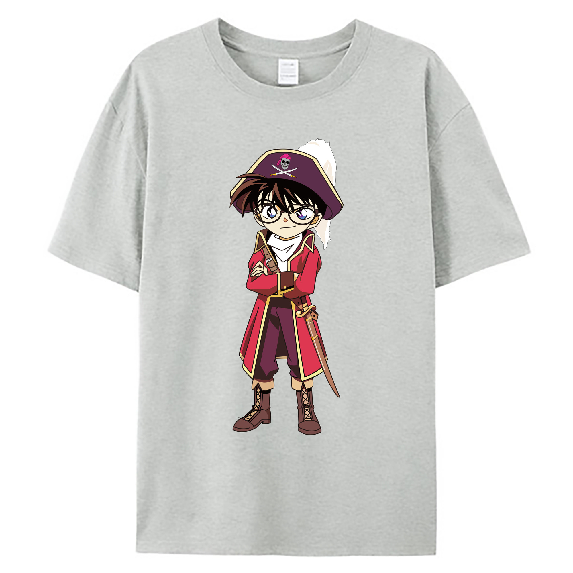（画像用） 名探偵コナン 江戸川 コナン Detective Conan Conan Edogawa 綿100％ メンズ半袖Tシャツ｜肌触りやわらか＆通気性