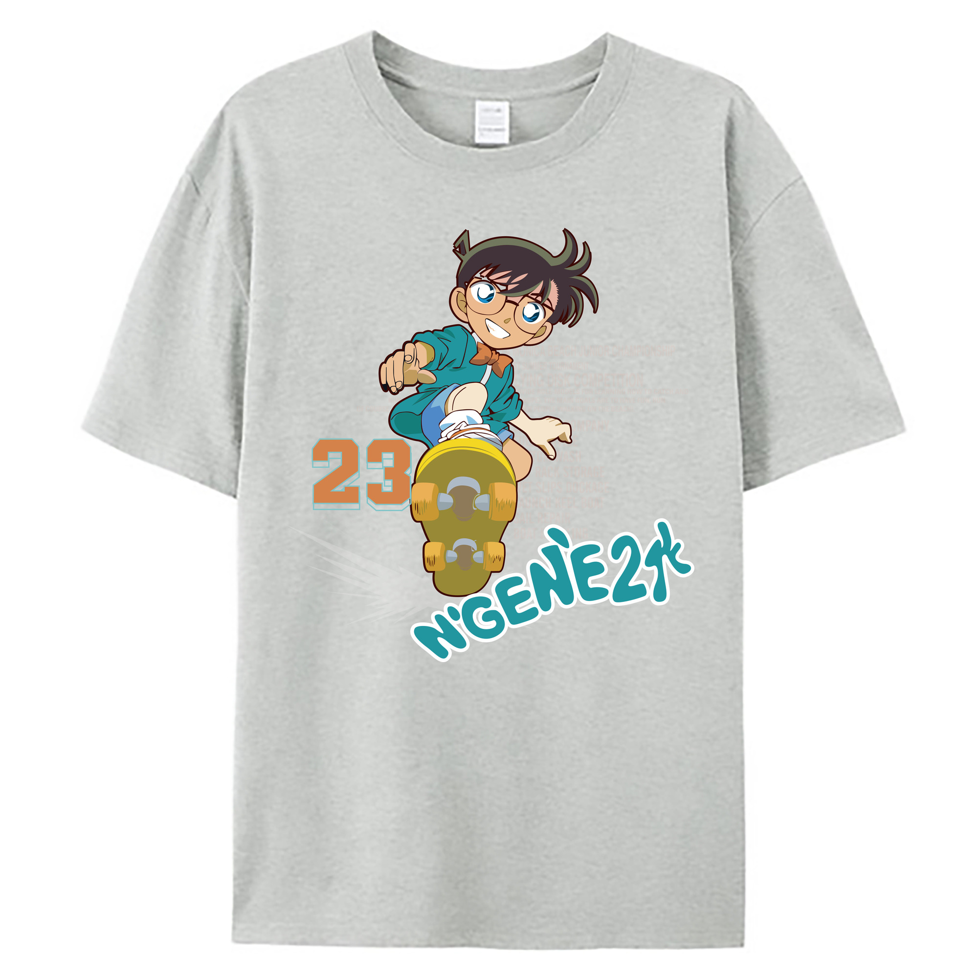 （画像用） 名探偵コナン 江戸川 コナン Detective Conan Conan Edogawa 綿100％ メンズ半袖Tシャツ｜肌触りやわらか＆通気性