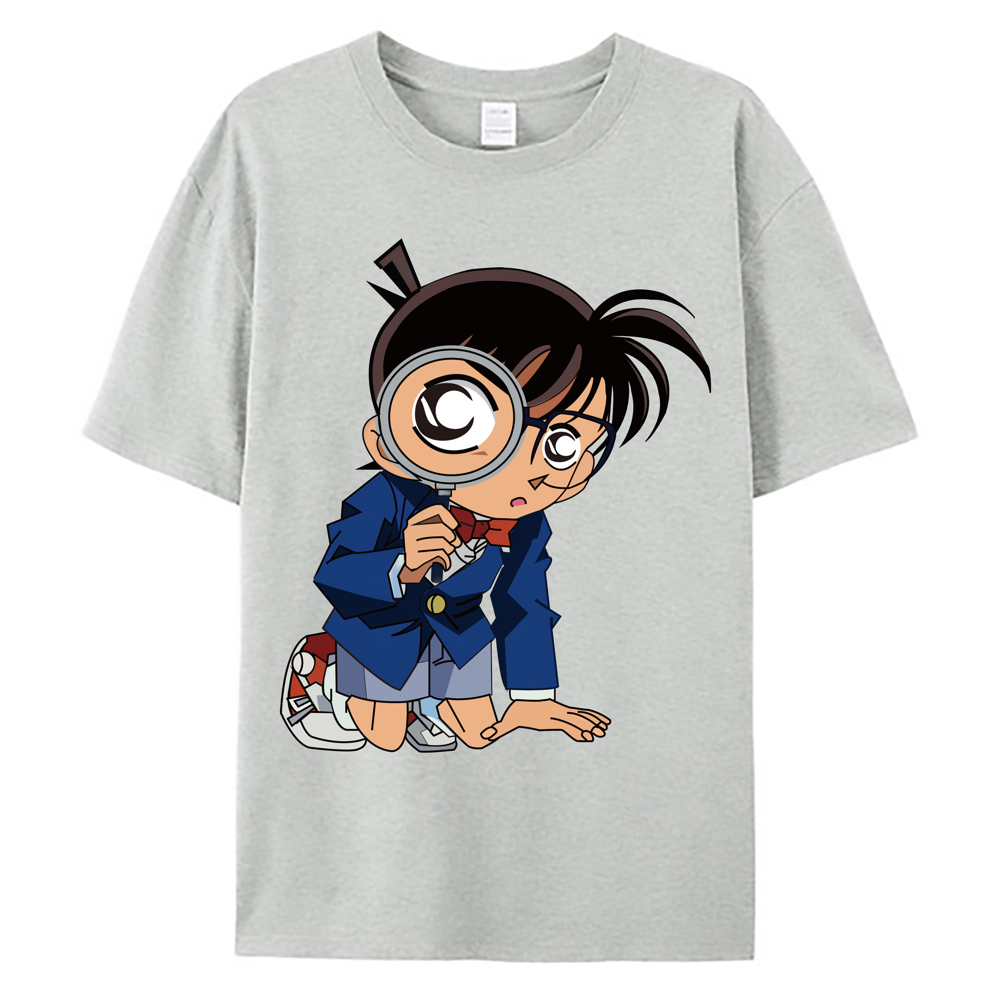 （画像用） 名探偵コナン 江戸川 コナン Detective Conan Conan Edogawa 綿100％ メンズ半袖Tシャツ｜肌触りやわらか＆通気性