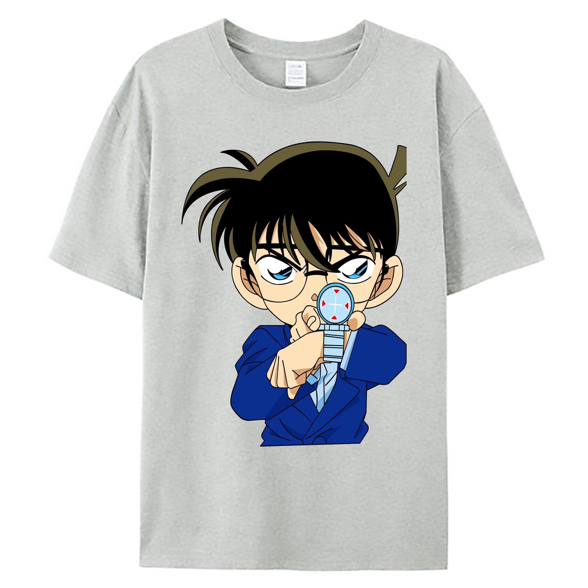 （画像用） 名探偵コナン 江戸川 コナン Detective Conan Conan Edogawa 綿100％ メンズ半袖Tシャツ｜肌触りやわらか＆通気性