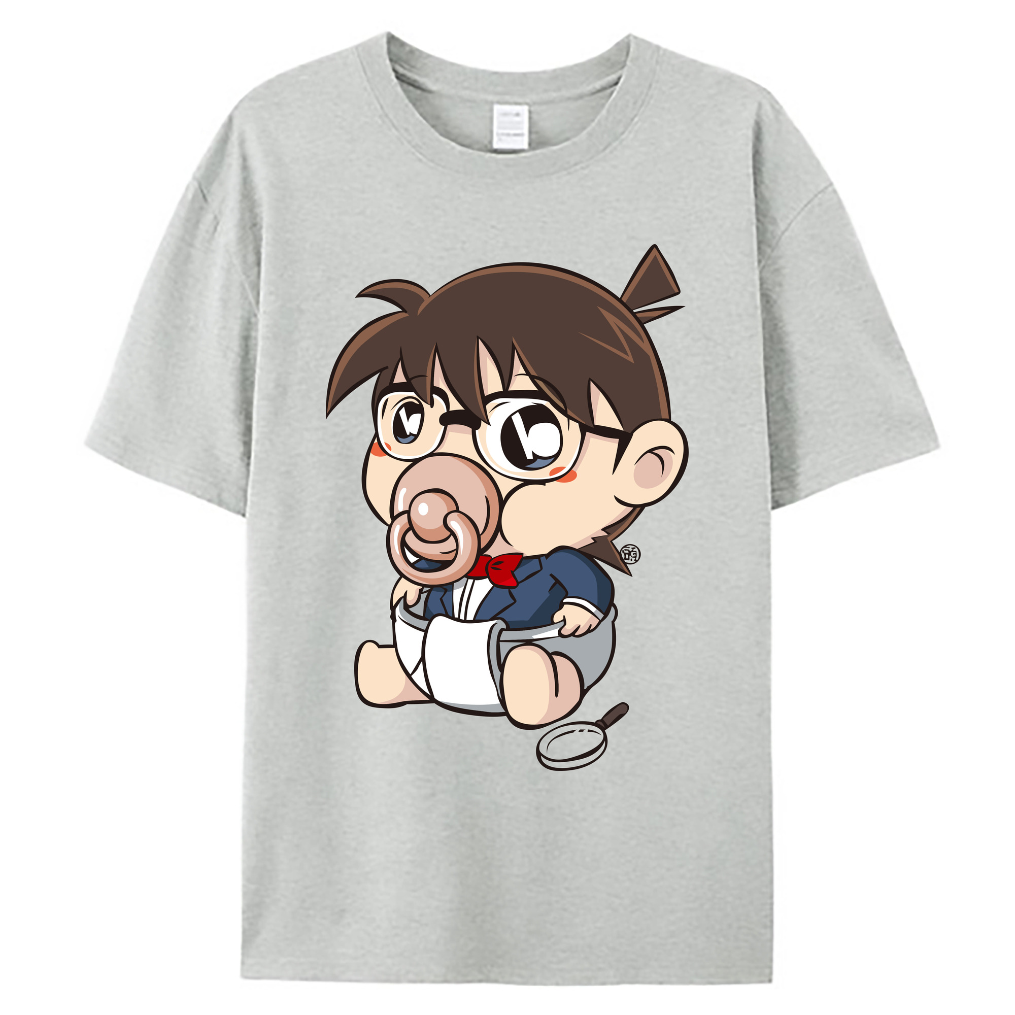 （画像用） 名探偵コナン 江戸川 コナン Detective Conan Conan Edogawa 綿100％ メンズ半袖Tシャツ｜肌触りやわらか＆通気性