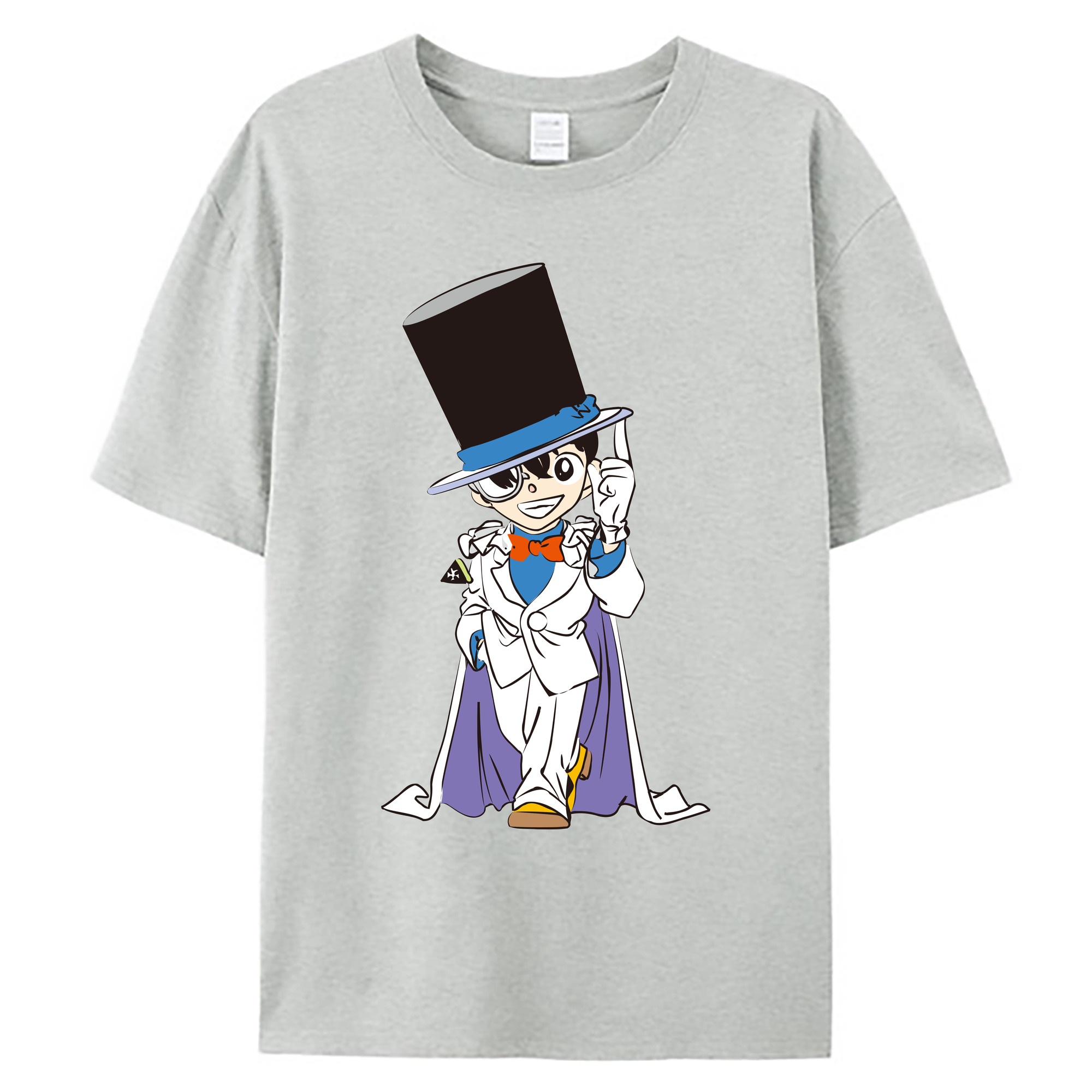 （画像用） 名探偵コナン 江戸川 コナン Detective Conan Conan Edogawa 綿100％ メンズ半袖Tシャツ｜肌触りやわらか＆通気性