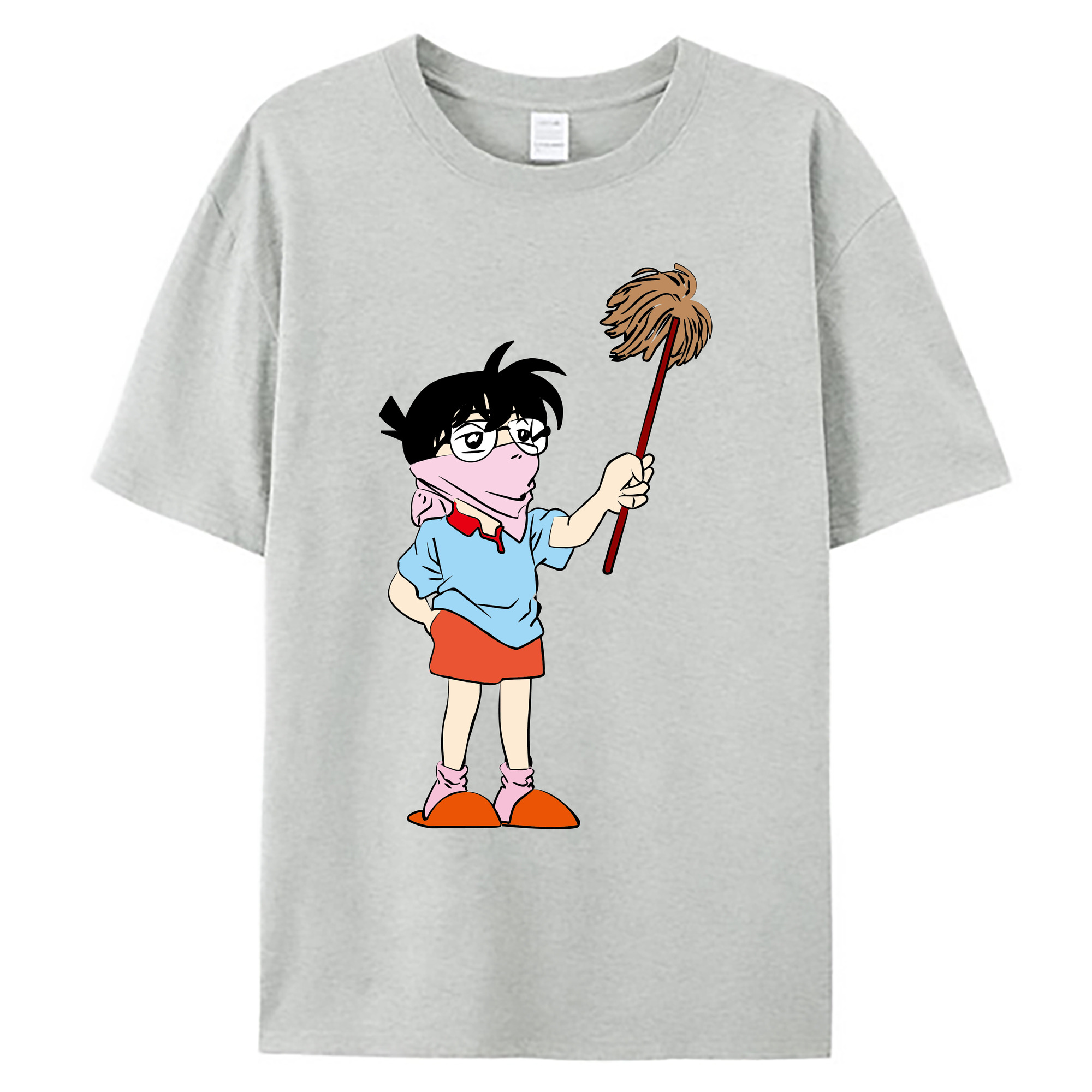 （画像用） 名探偵コナン 江戸川 コナン Detective Conan Conan Edogawa 綿100％ メンズ半袖Tシャツ｜肌触りやわらか＆通気性