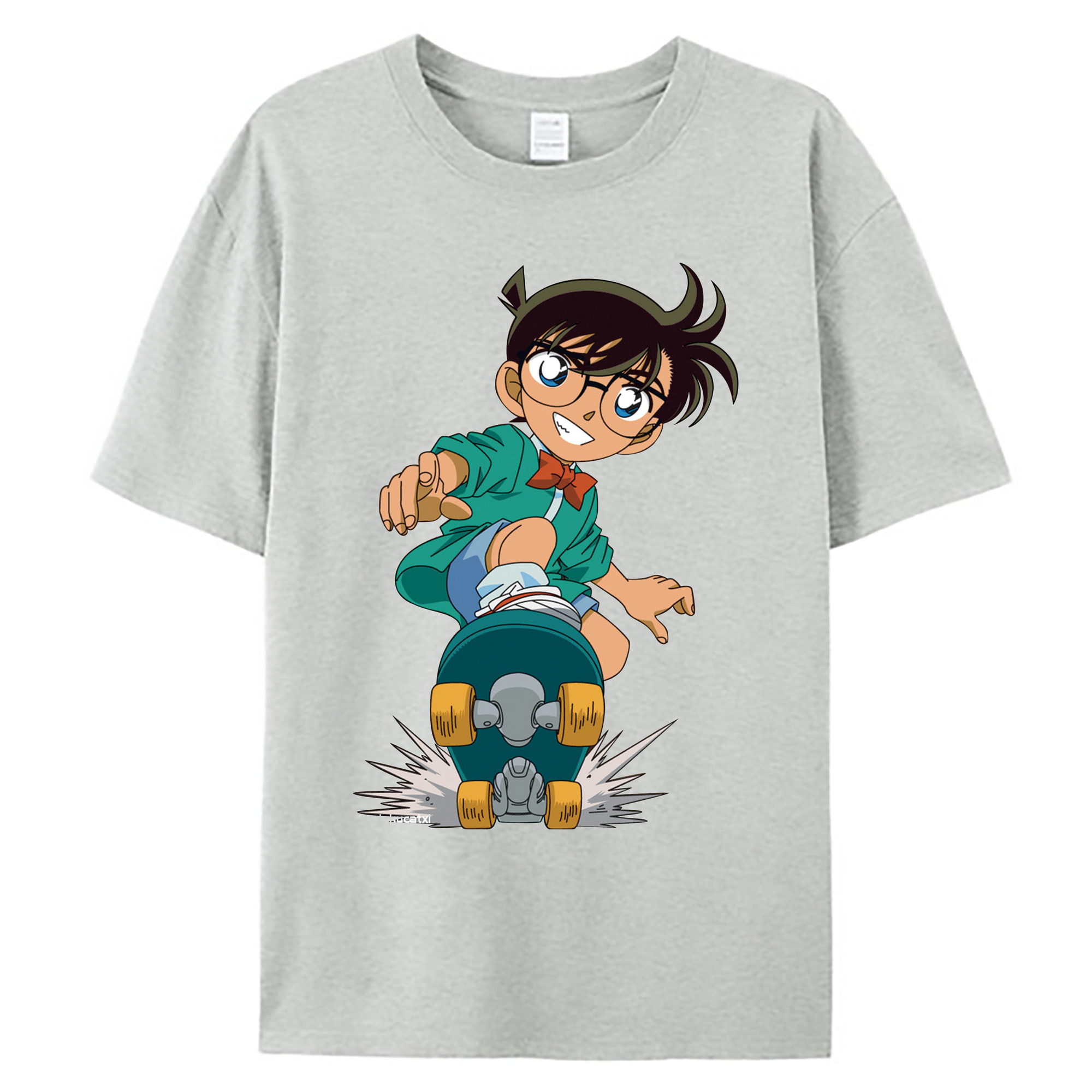 （画像用） 名探偵コナン 江戸川 コナン Detective Conan Conan Edogawa 綿100％ メンズ半袖Tシャツ｜肌触りやわらか＆通気性