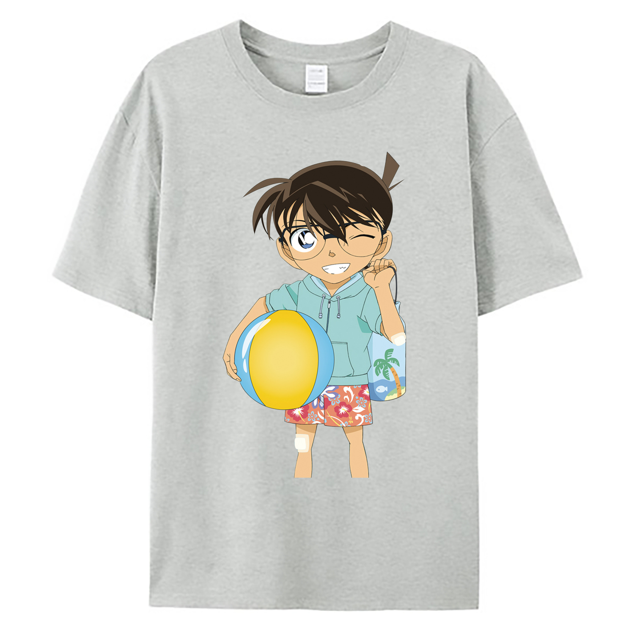 （画像用） 名探偵コナン 江戸川 コナン Detective Conan Conan Edogawa 綿100％ メンズ半袖Tシャツ｜肌触りやわらか＆通気性