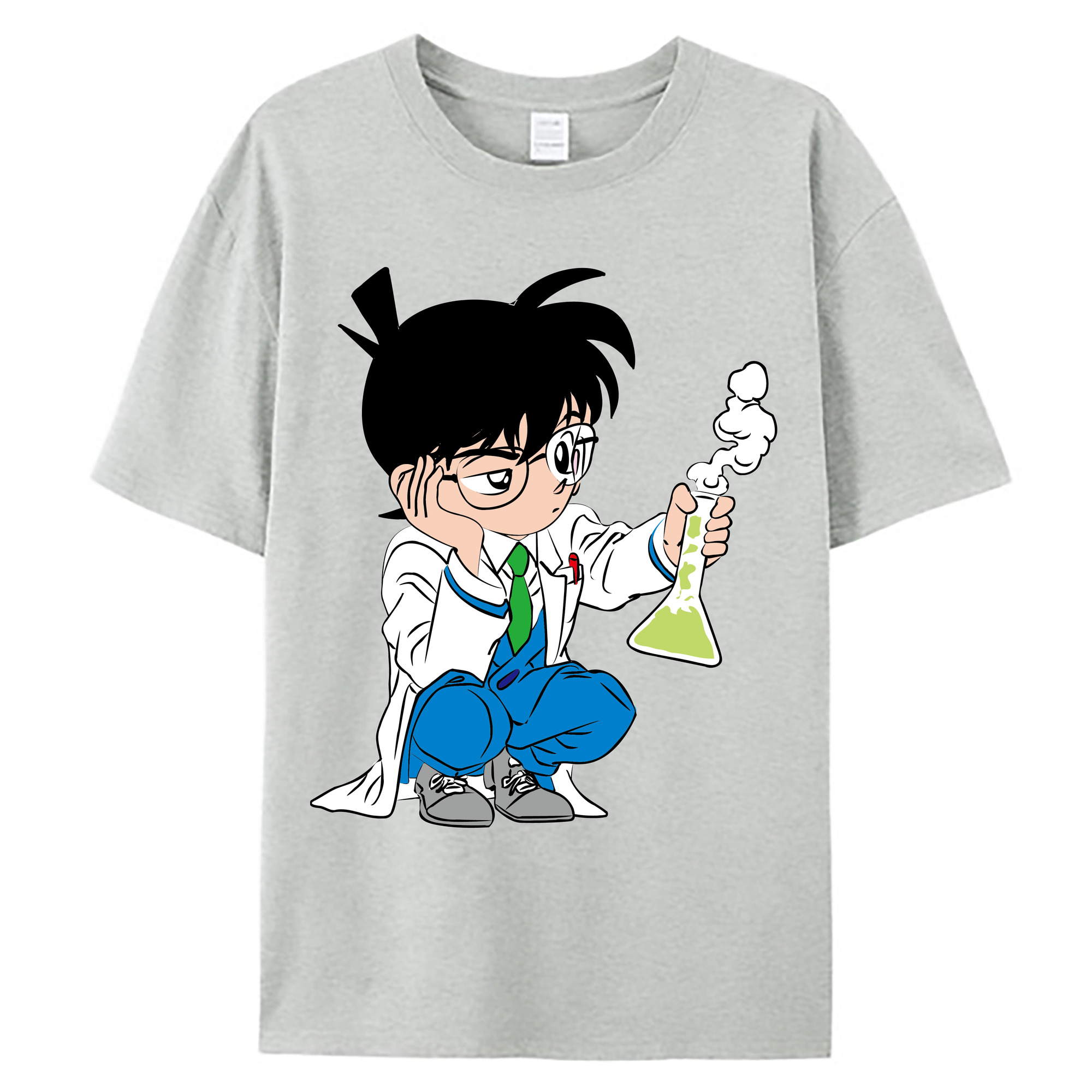 （画像用） 名探偵コナン 江戸川 コナン Detective Conan Conan Edogawa 綿100％ メンズ半袖Tシャツ｜肌触りやわらか＆通気性