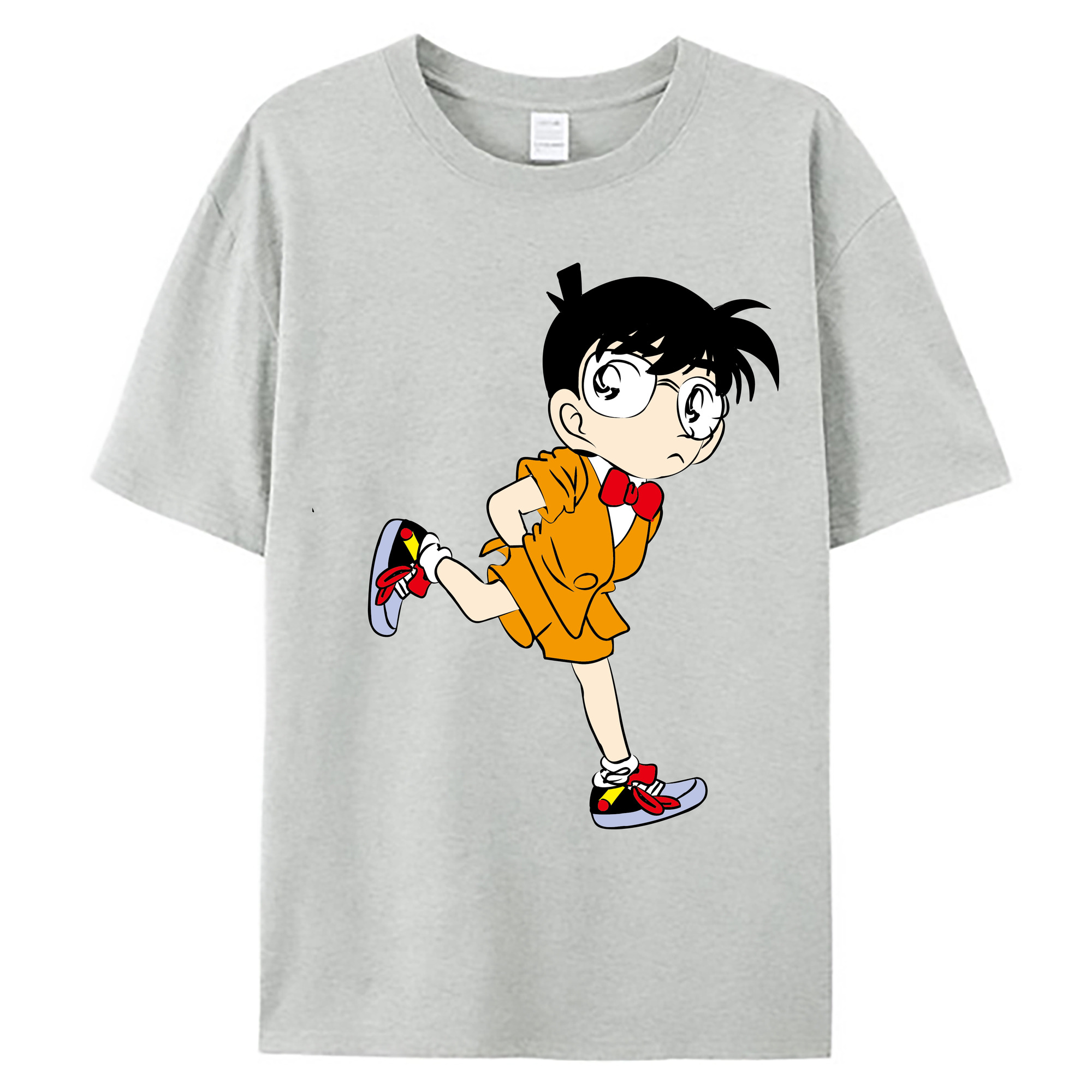（画像用） 名探偵コナン 江戸川 コナン Detective Conan Conan Edogawa 綿100％ メンズ半袖Tシャツ｜肌触りやわらか＆通気性