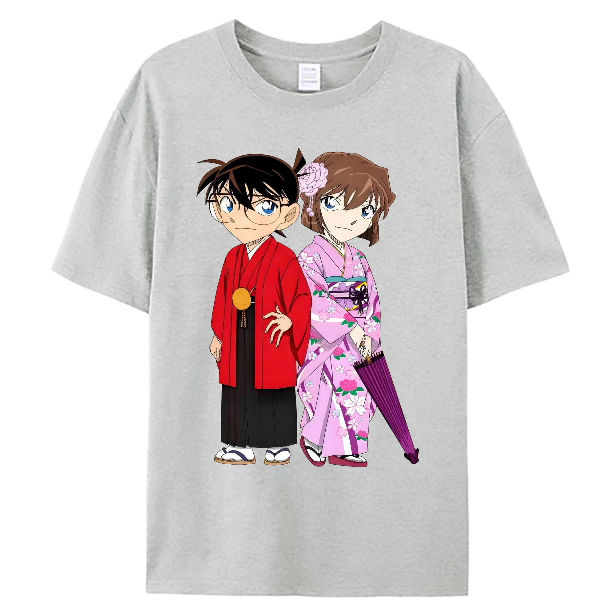 （画像用） 名探偵コナン 江戸川 コナン Detective Conan Conan Edogawa 綿100％ メンズ半袖Tシャツ｜肌触りやわらか＆通気性