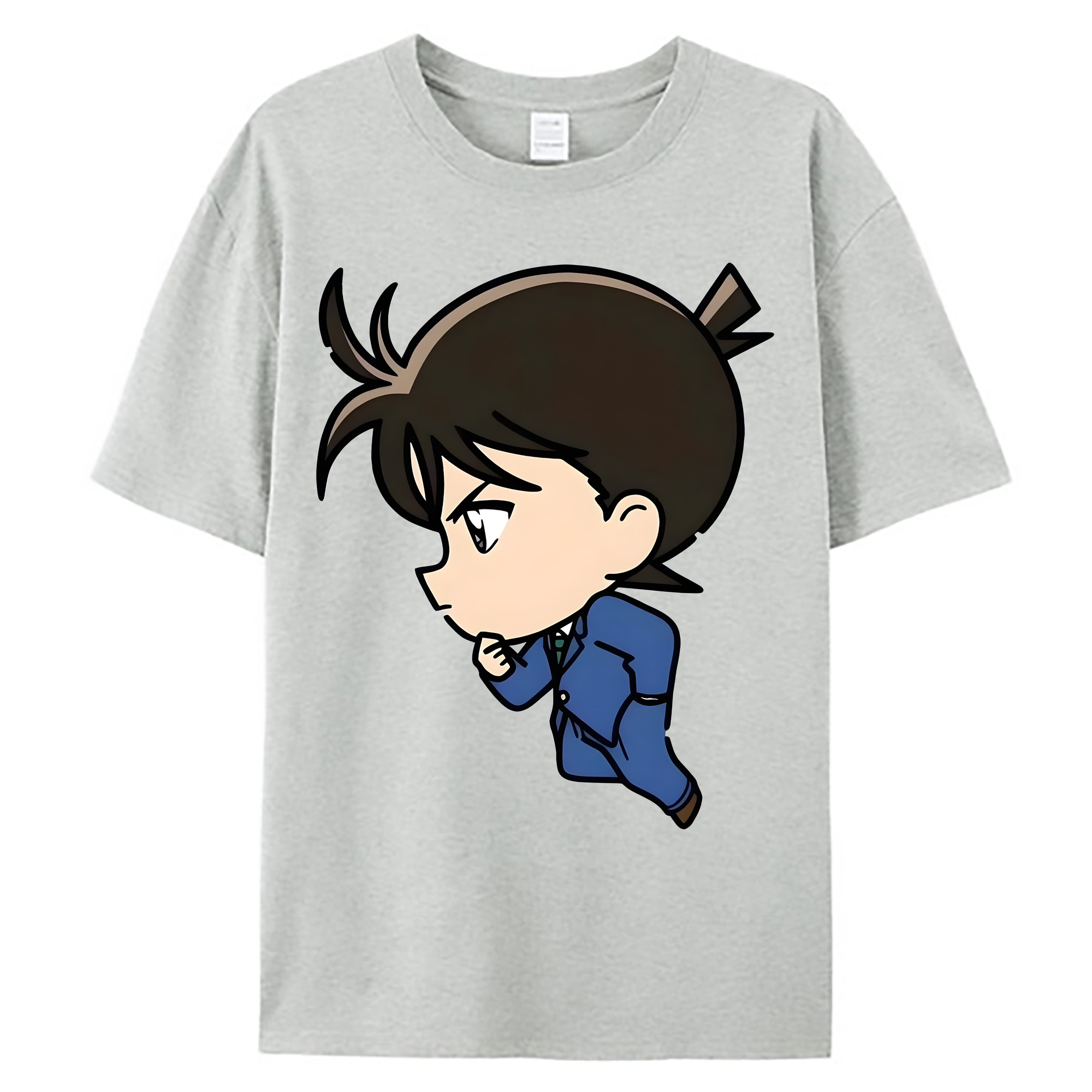 （画像用） 名探偵コナン 江戸川 コナン Detective Conan Conan Edogawa 綿100％ メンズ半袖Tシャツ｜肌触りやわらか＆通気性