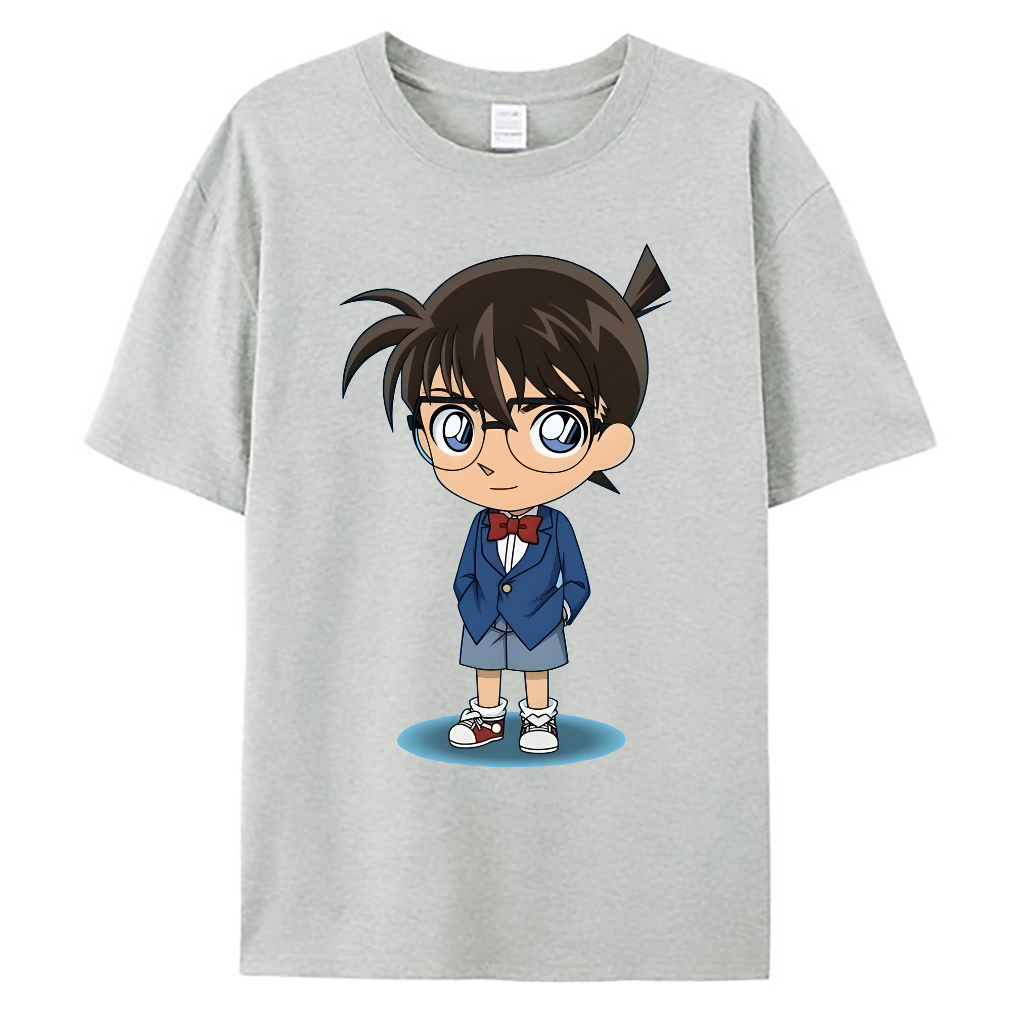 （画像用） 名探偵コナン 江戸川 コナン Detective Conan Conan Edogawa 綿100％ メンズ半袖Tシャツ｜肌触りやわらか＆通気性