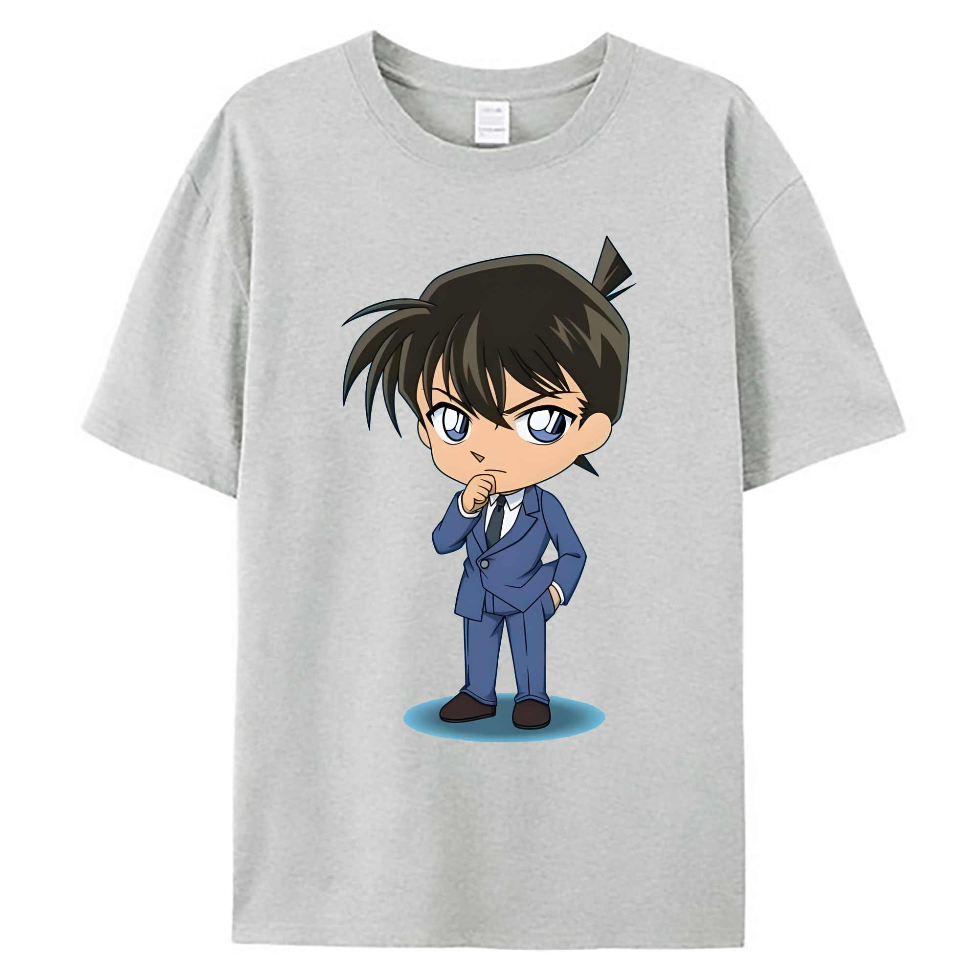 （画像用） 名探偵コナン 江戸川 コナン Detective Conan Conan Edogawa 綿100％ メンズ半袖Tシャツ｜肌触りやわらか＆通気性
