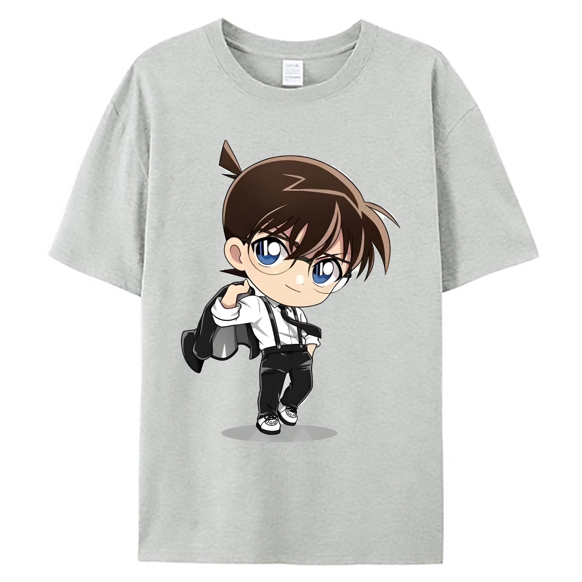 （画像用） 名探偵コナン 江戸川 コナン Detective Conan Conan Edogawa 綿100％ メンズ半袖Tシャツ｜肌触りやわらか＆通気性