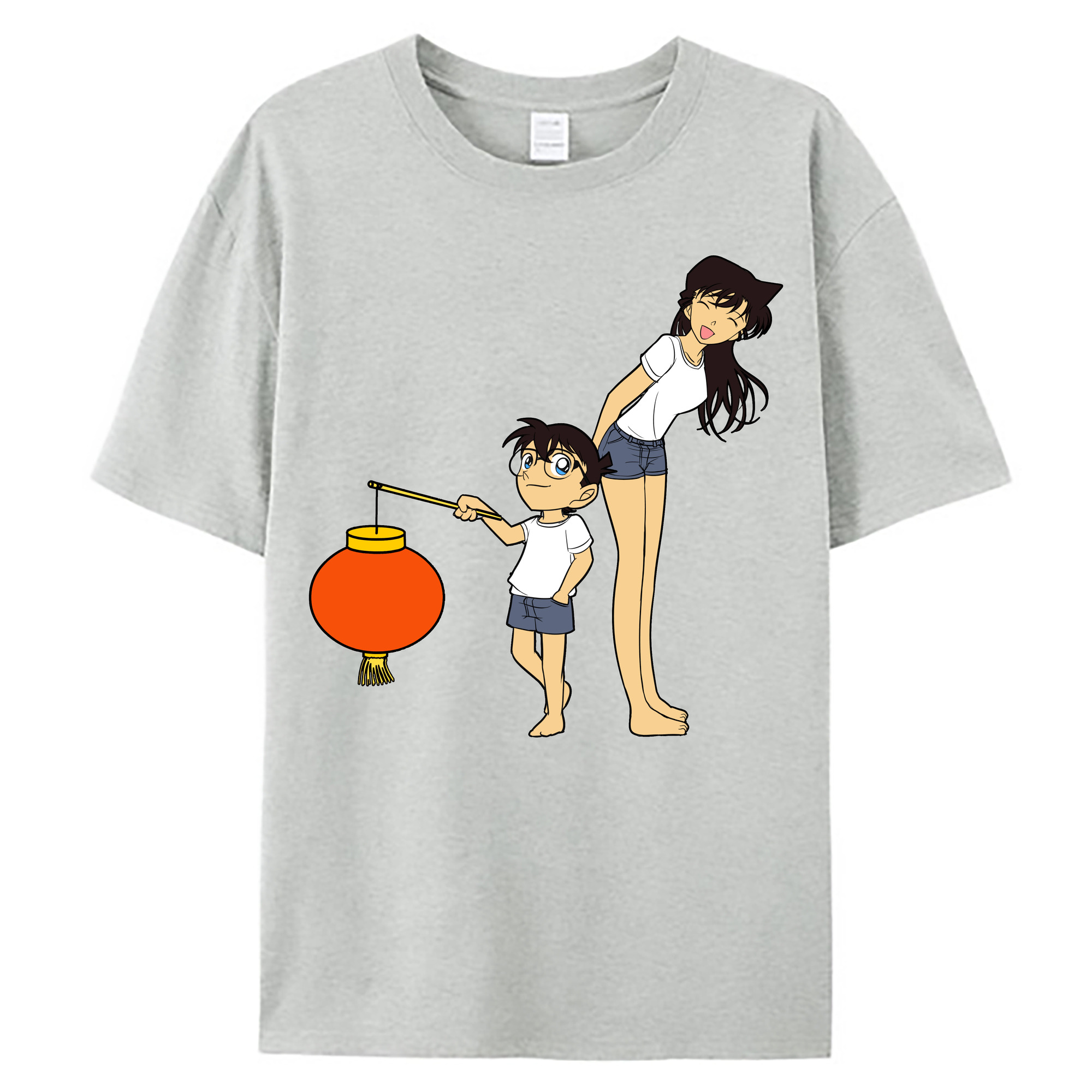 （画像用） 名探偵コナン 毛利 蘭 もうり らん、モーリ ラン Detective Conan Rachel Moore 綿100％ メンズ半袖Tシャツ｜肌触りやわらか＆通気性