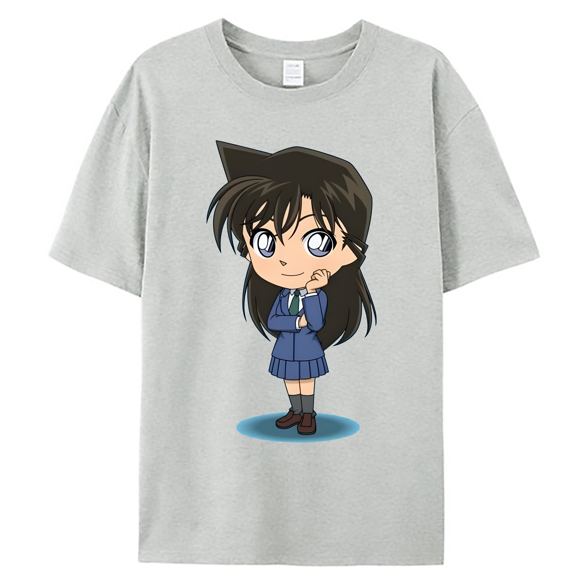 （画像用） 名探偵コナン 毛利 蘭 もうり らん、モーリ ラン Detective Conan Rachel Moore 綿100％ メンズ半袖Tシャツ｜肌触りやわらか＆通気性