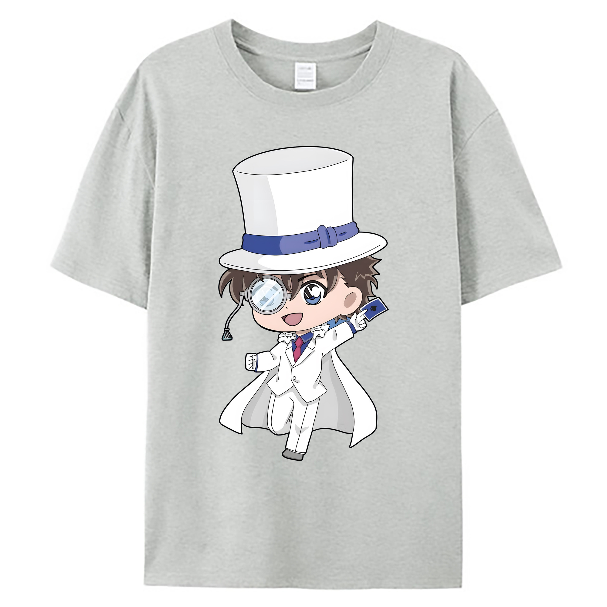 （画像用） 名探偵コナン くろば かいと Detective Conan Kuroba Kaito 綿100％ メンズ半袖Tシャツ｜肌触りやわらか＆通気性